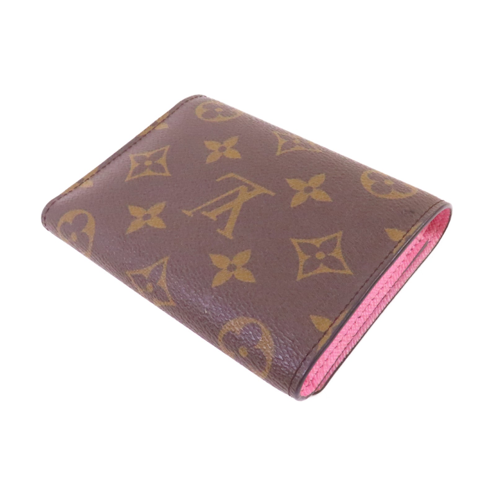 LOUIS VUITTON Monogram Victorine Vinvinne Wallet金扣短錢包啡色/粉紅色