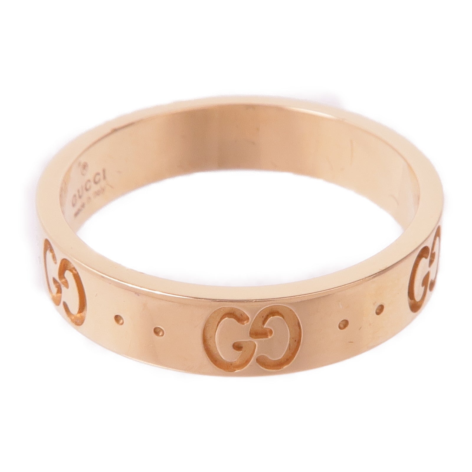 GUCCI 18K玫瑰金Icon Thin Band戒指Gucci#12/US#6