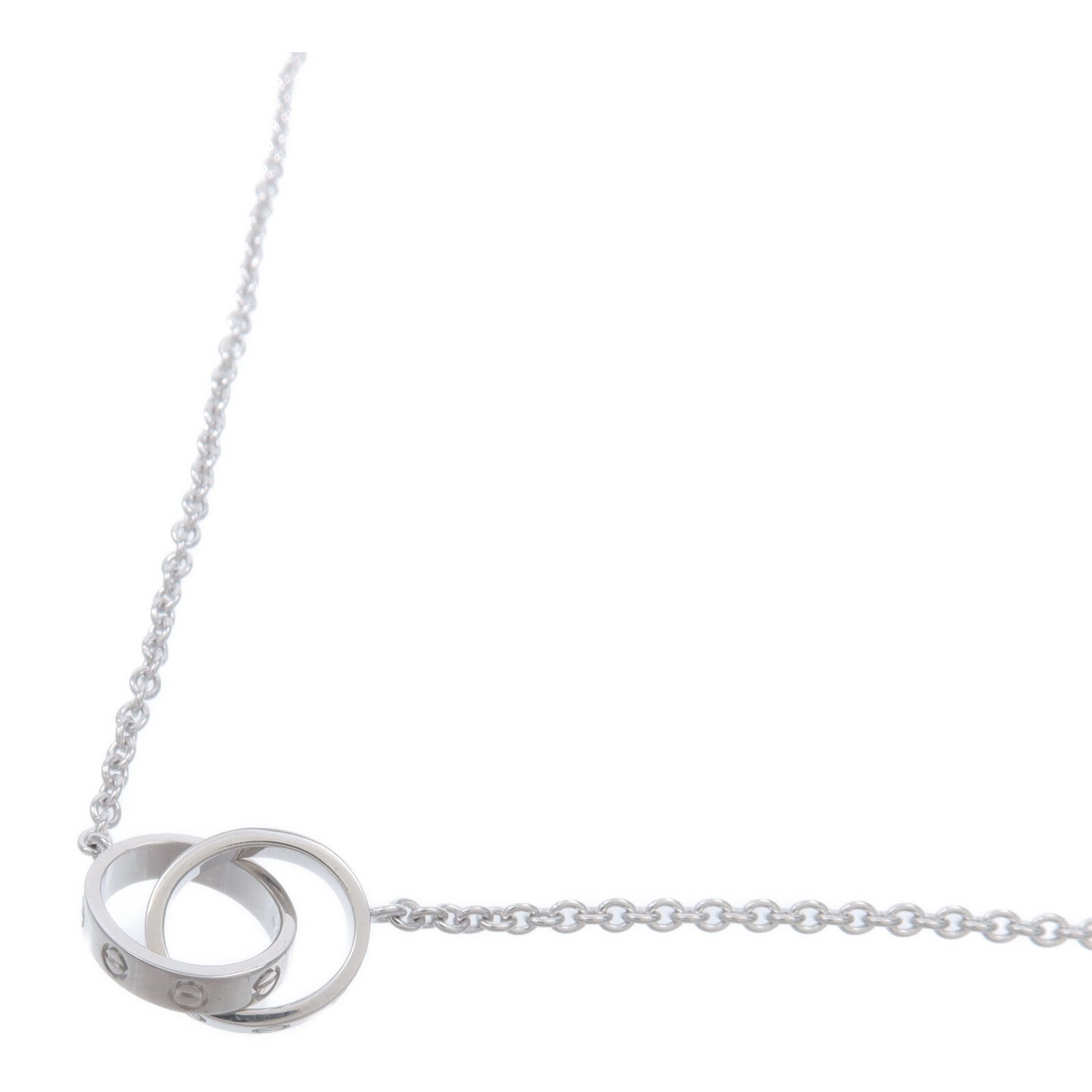 CARTIER 18K白金Love Necklace項鍊