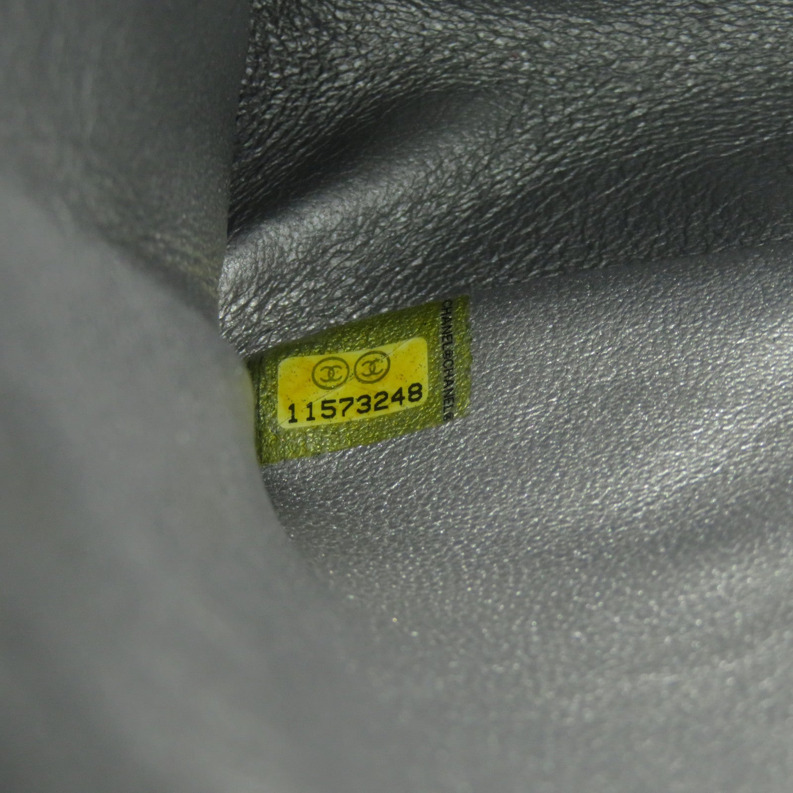CHANEL 【清倉大減價】菱格牛皮皮革Chain Shoulder銀扣鏈帶肩背袋銀色