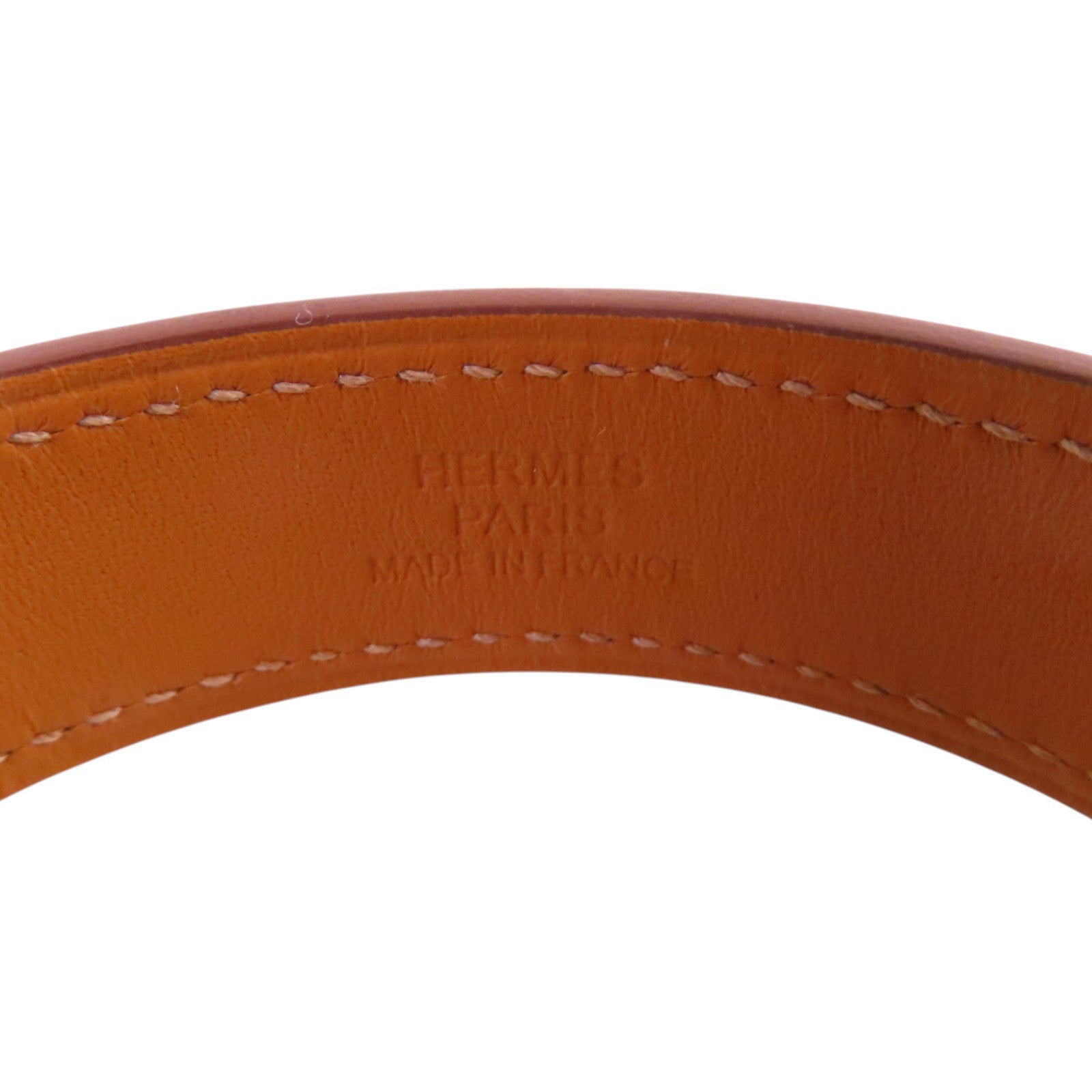 HERMES 牛皮皮革Bracelet T4銀扣手帶