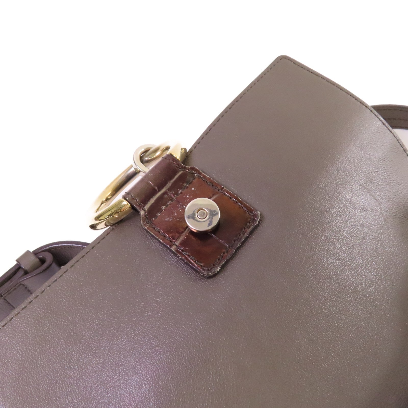 Chloe 牛皮皮革Faye Day 2Way Shoulder Bag手挽肩背兩用袋酒紅色