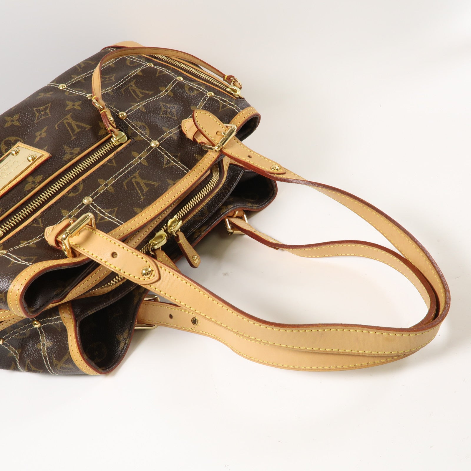 LOUIS VUITTON Monogram Rivette金扣肩背袋啡色