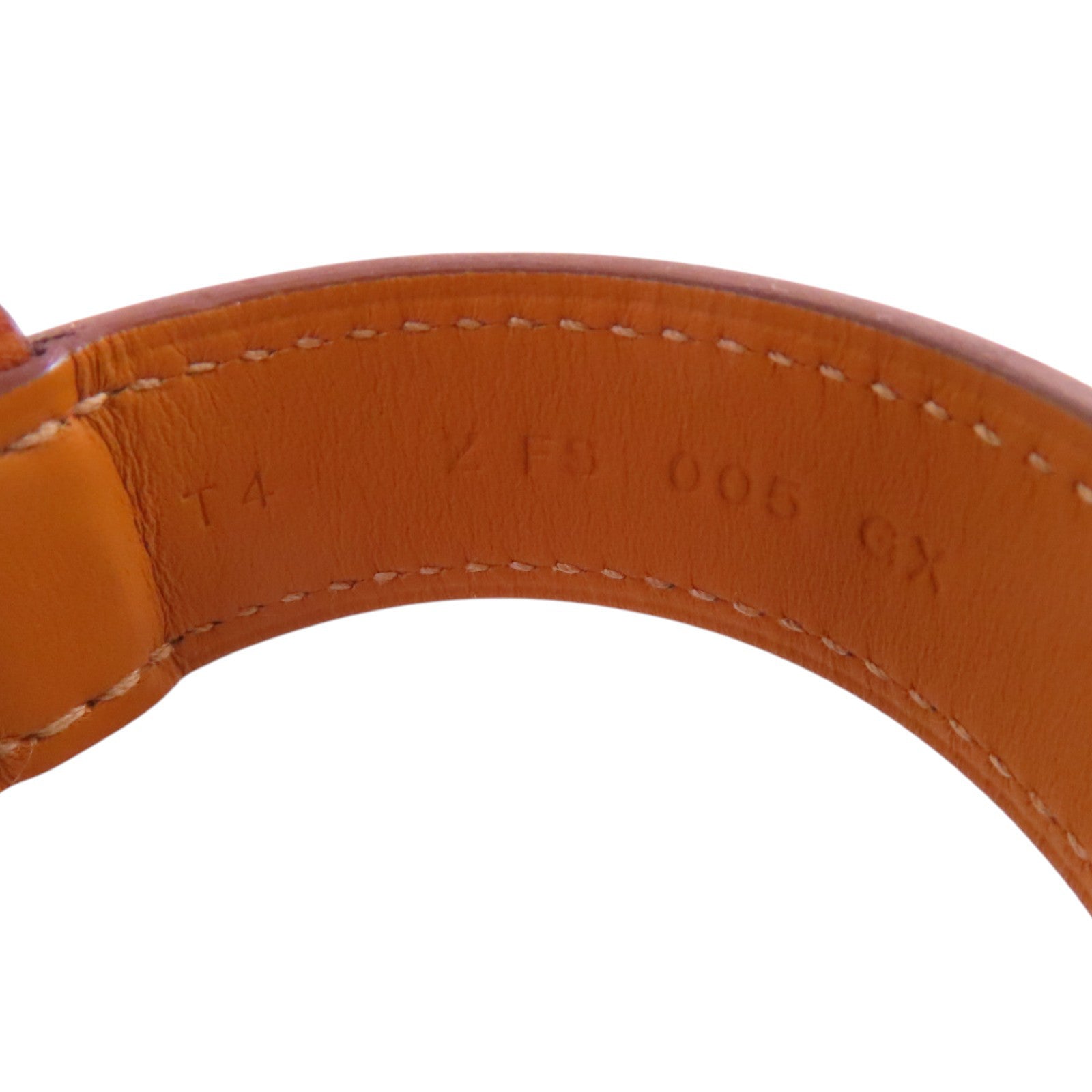 HERMES 牛皮皮革Bracelet T4銀扣手帶