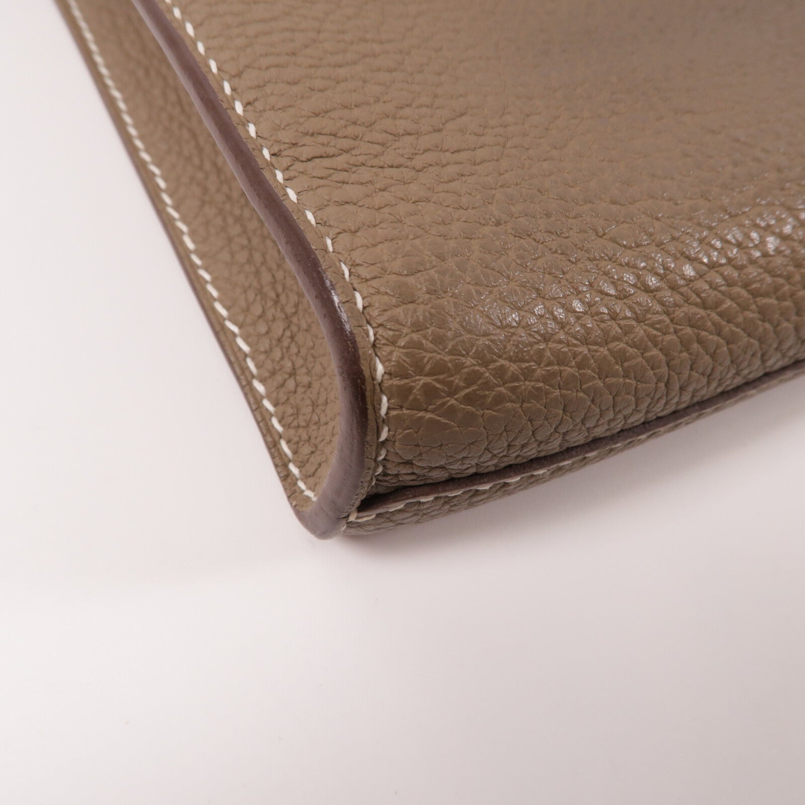 HERMES Togo皮革Depeches 29 Messenger肩背袋Etoupe
