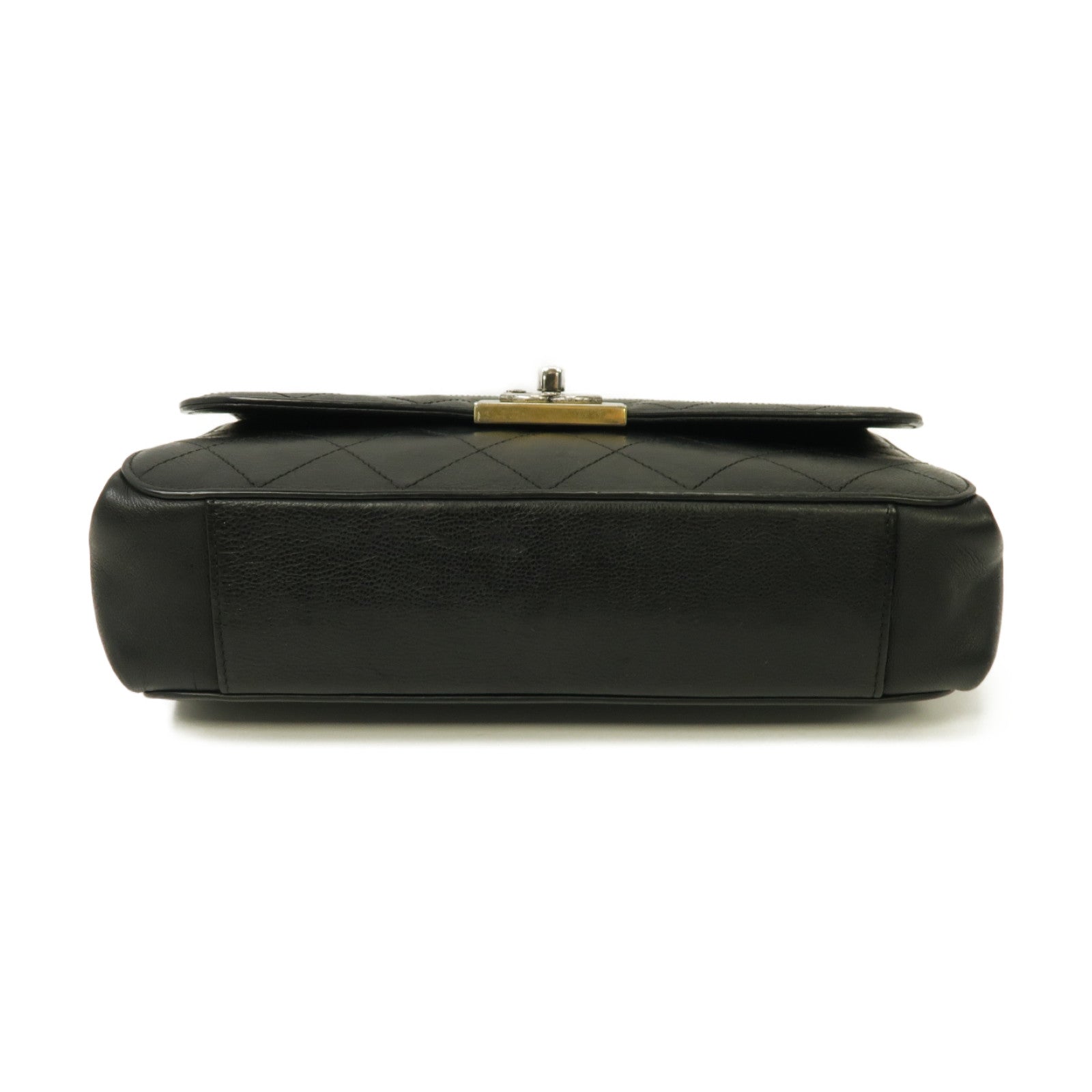 CHANEL 【激減優惠】菱格牛皮皮革Chain Shoulder Bag金扣鏈帶肩背袋黑色