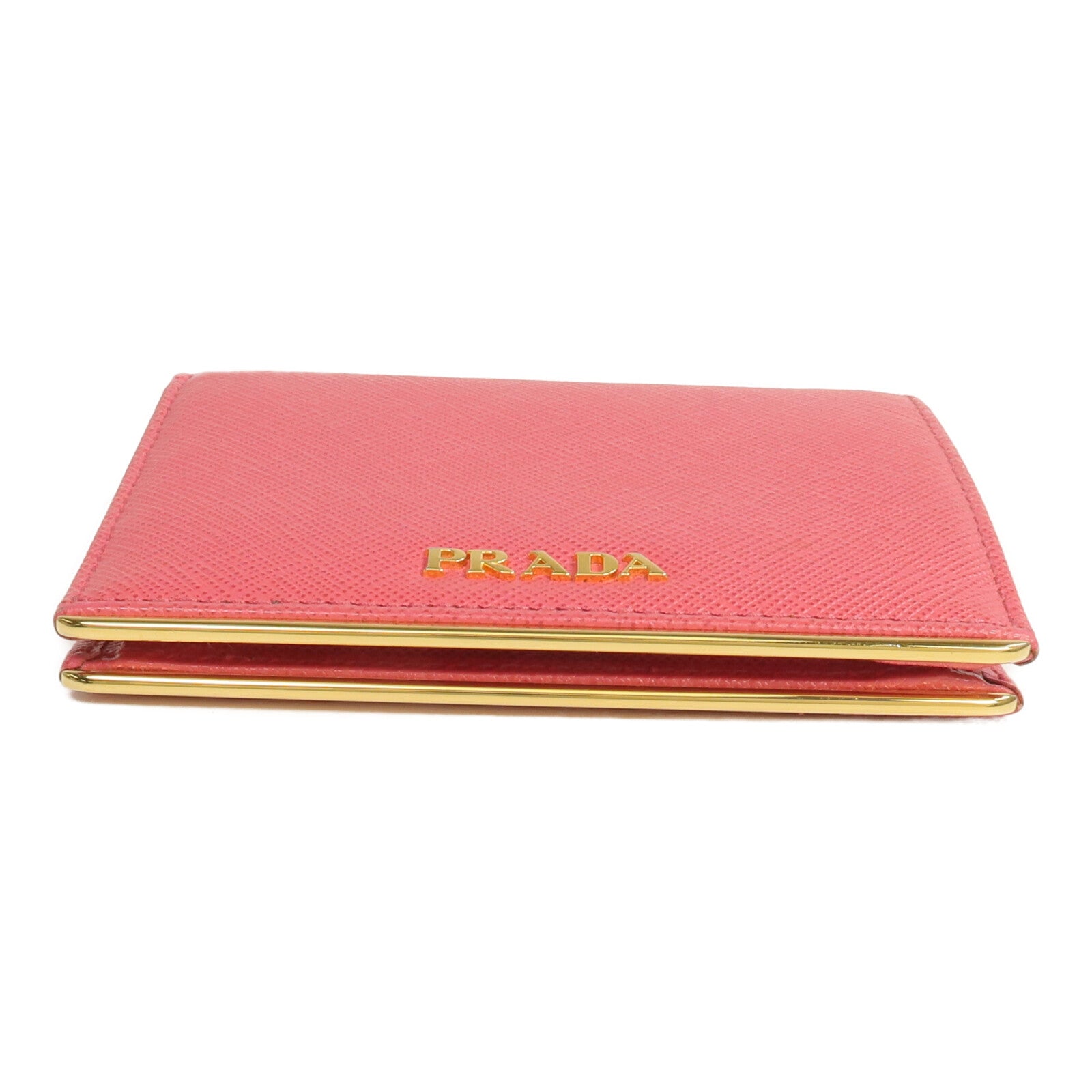 PRADA Saffianop皮革Wallet金扣錢包