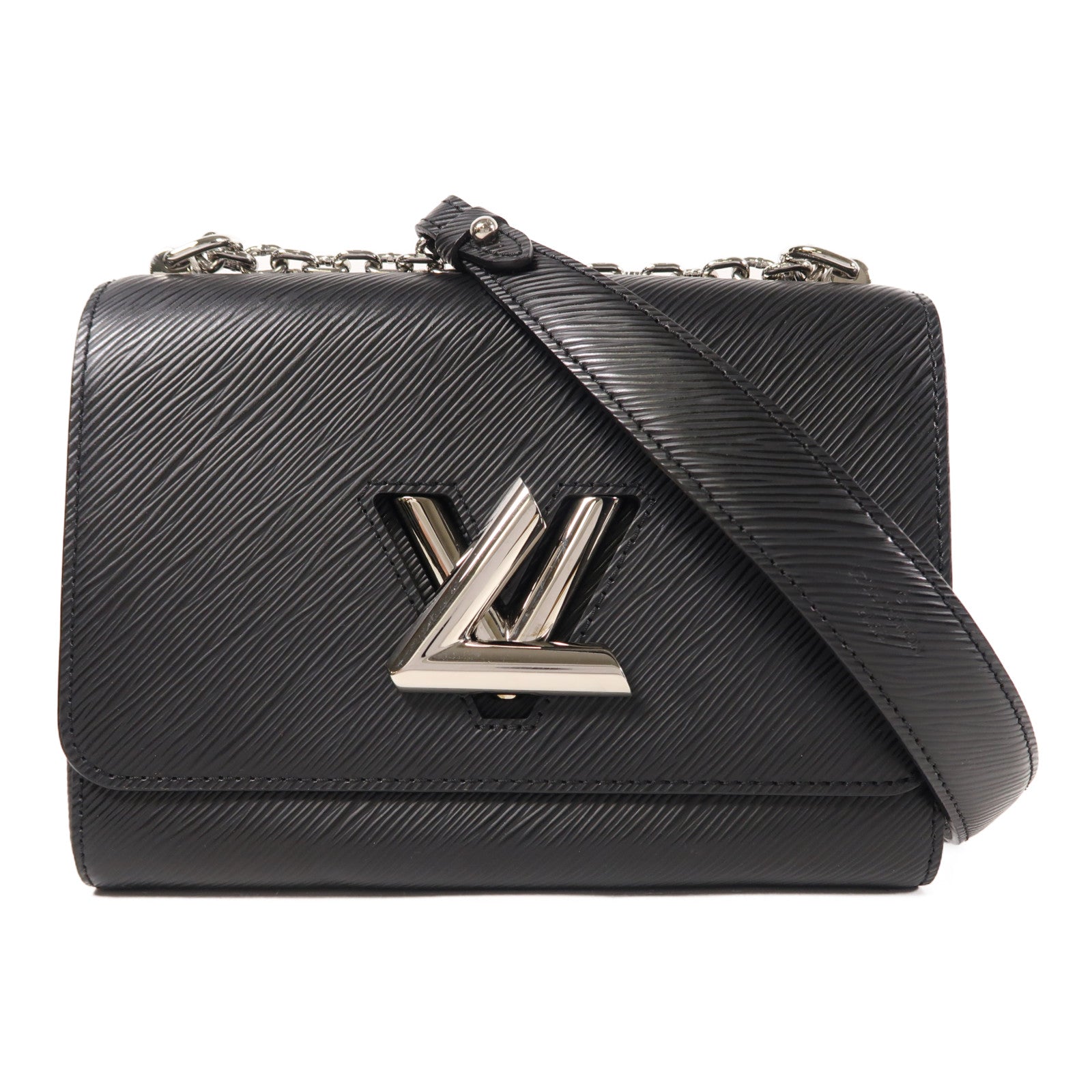 LOUIS VUITTON Epi Twist銀扣鏈帶肩背袋