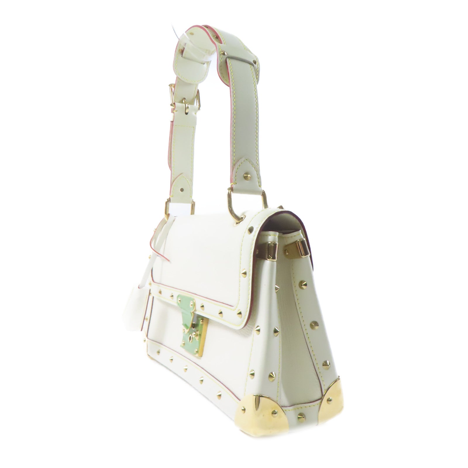 LOUIS VUITTON 皮革Le Talentueux金扣肩背袋白色