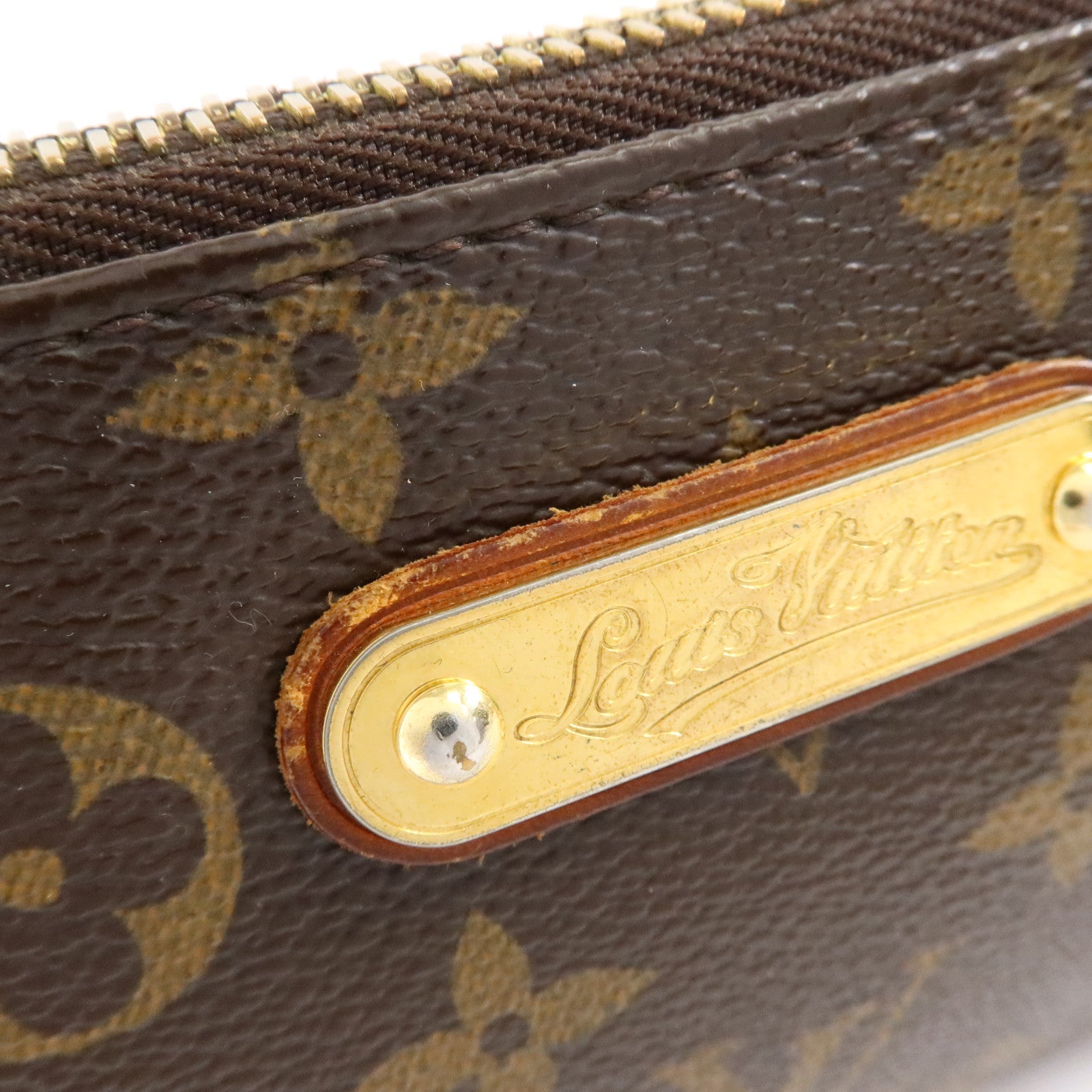 LOUIS VUITTON Monogram Pochette Milla金扣鏈帶手挽袋