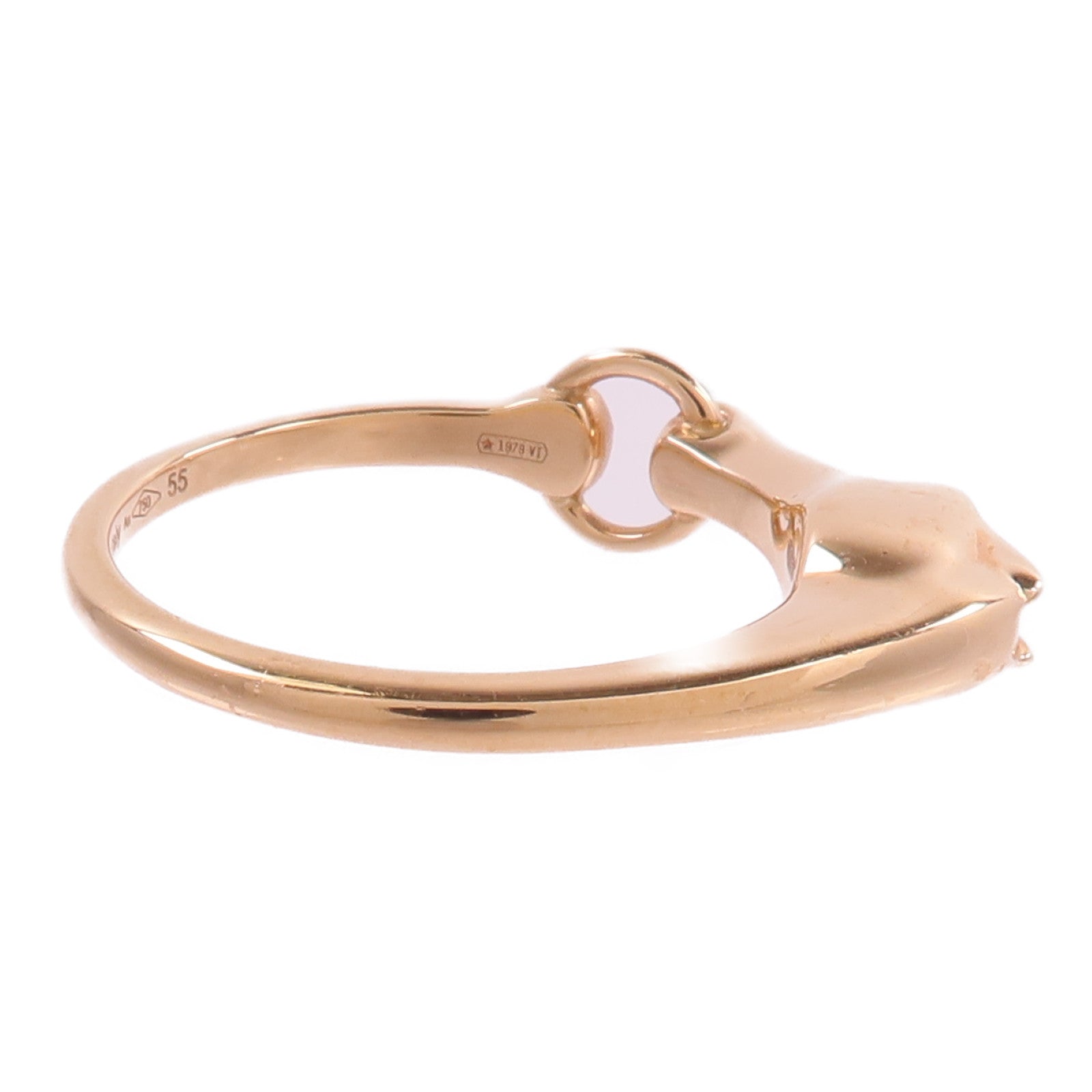 HERMES 18K玫瑰金Galop Ring鑽石戒指