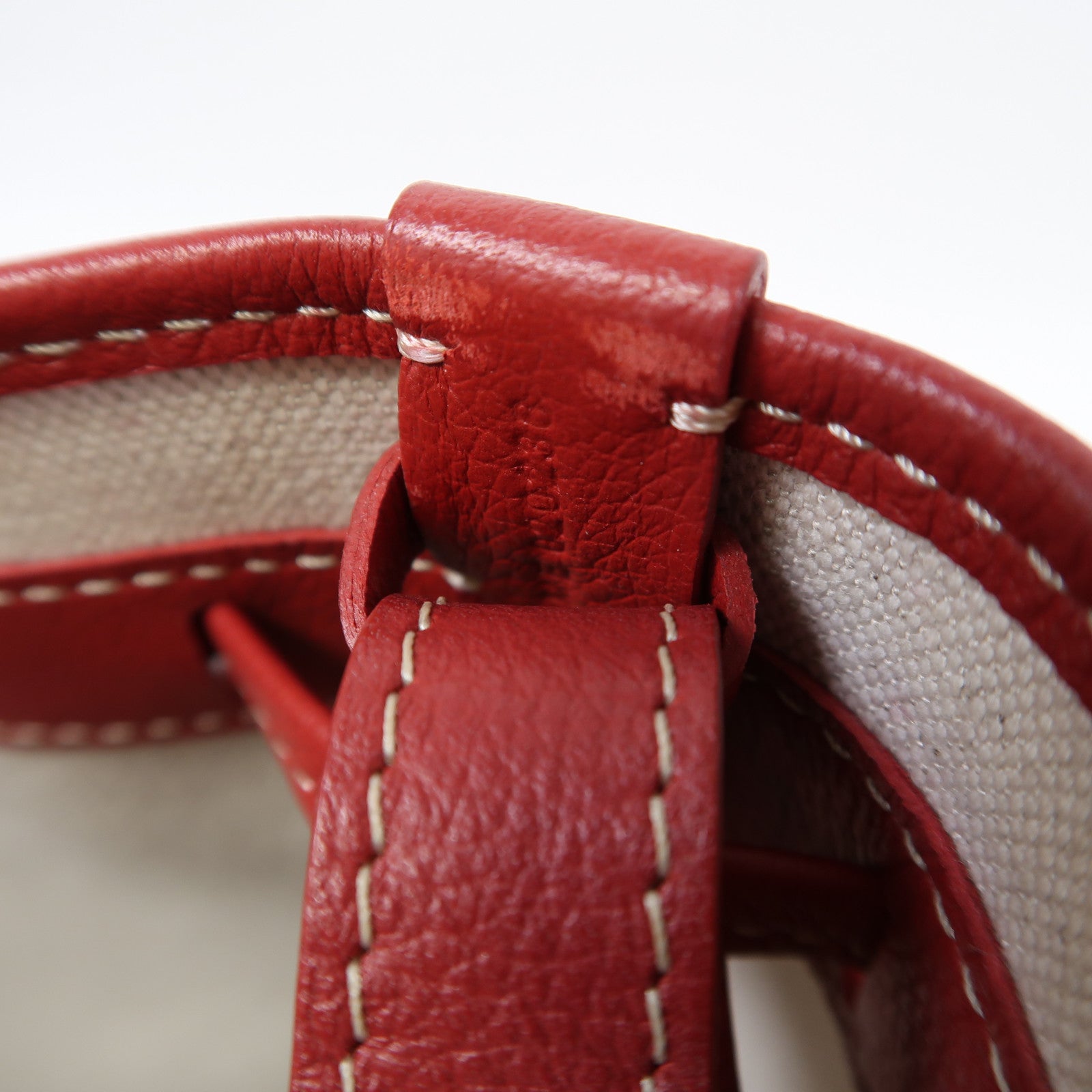 GOYARD 塗層帆布Petit Flot Bucket Bag銀扣肩背袋紅色