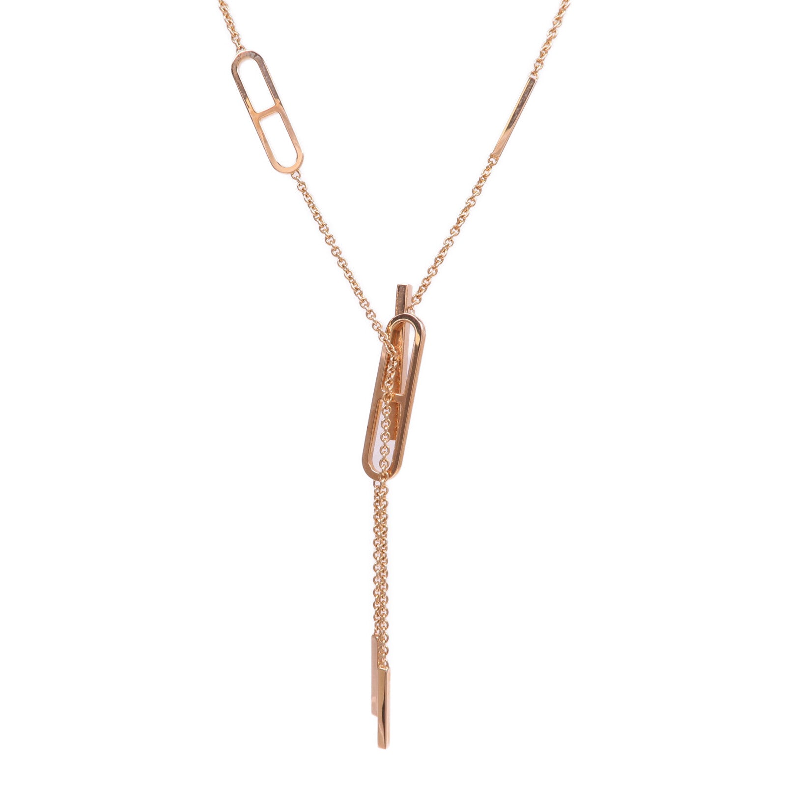HERMES 【激減優惠】18K玫瑰金Ever Chaine d'ancre Long Lariat Necklace項鍊