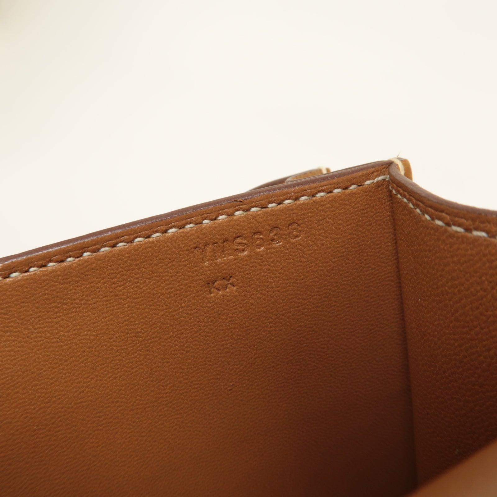 HERMES 【激減優惠】Epsom皮革Mini Constance銀扣肩背袋棕色