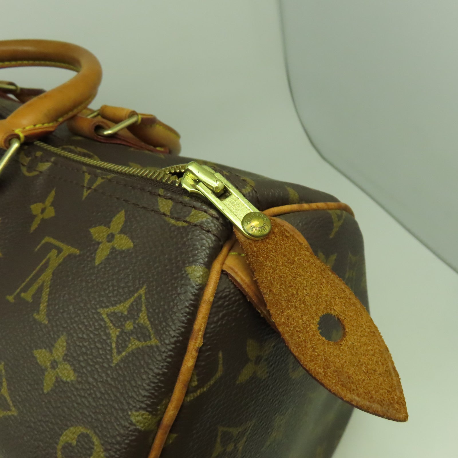 LOUIS VUITTON 【激減優惠】Monogram Speedy 35金扣手挽袋啡色