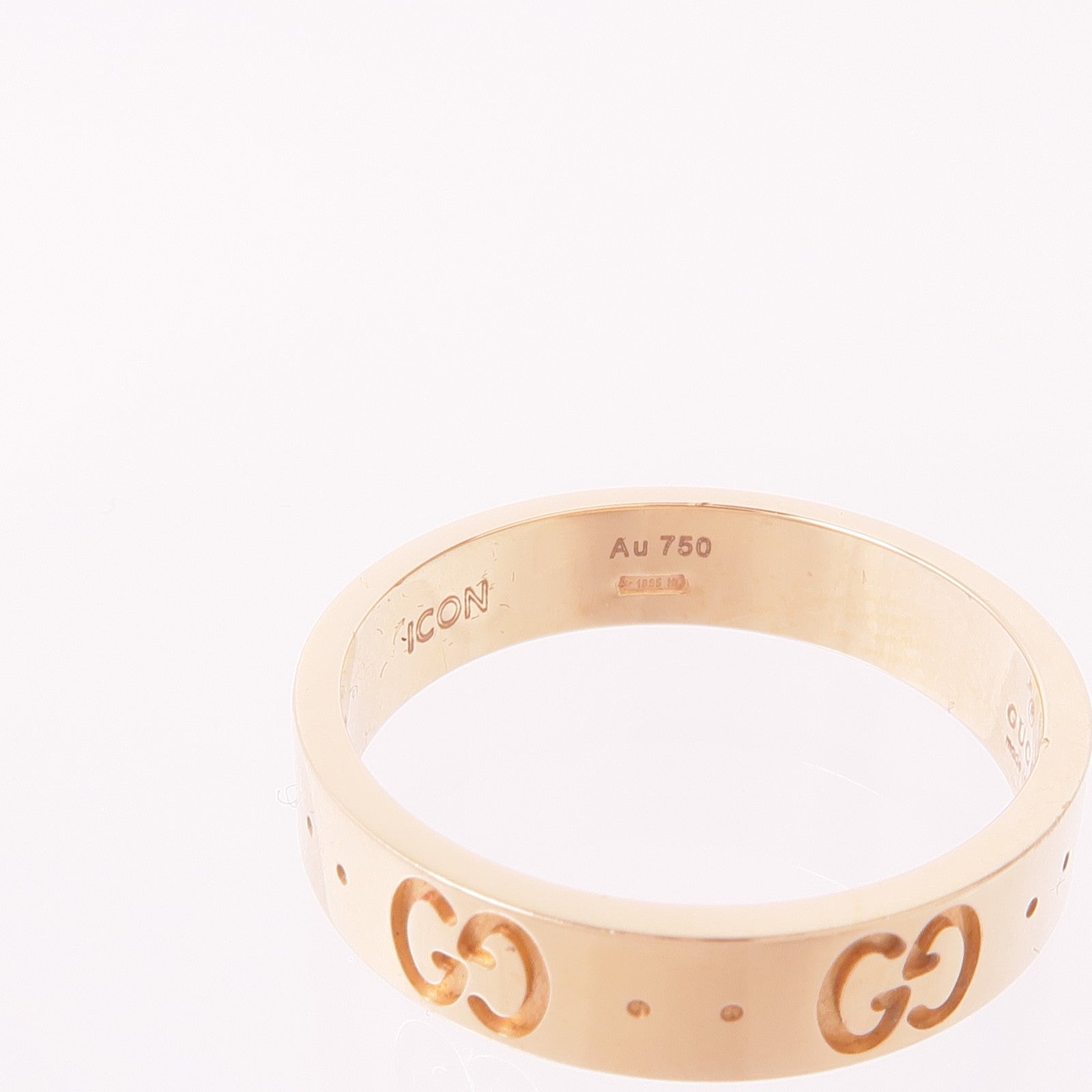 GUCCI 18K玫瑰金Icon Thin Band戒指Gucci#12/US#6
