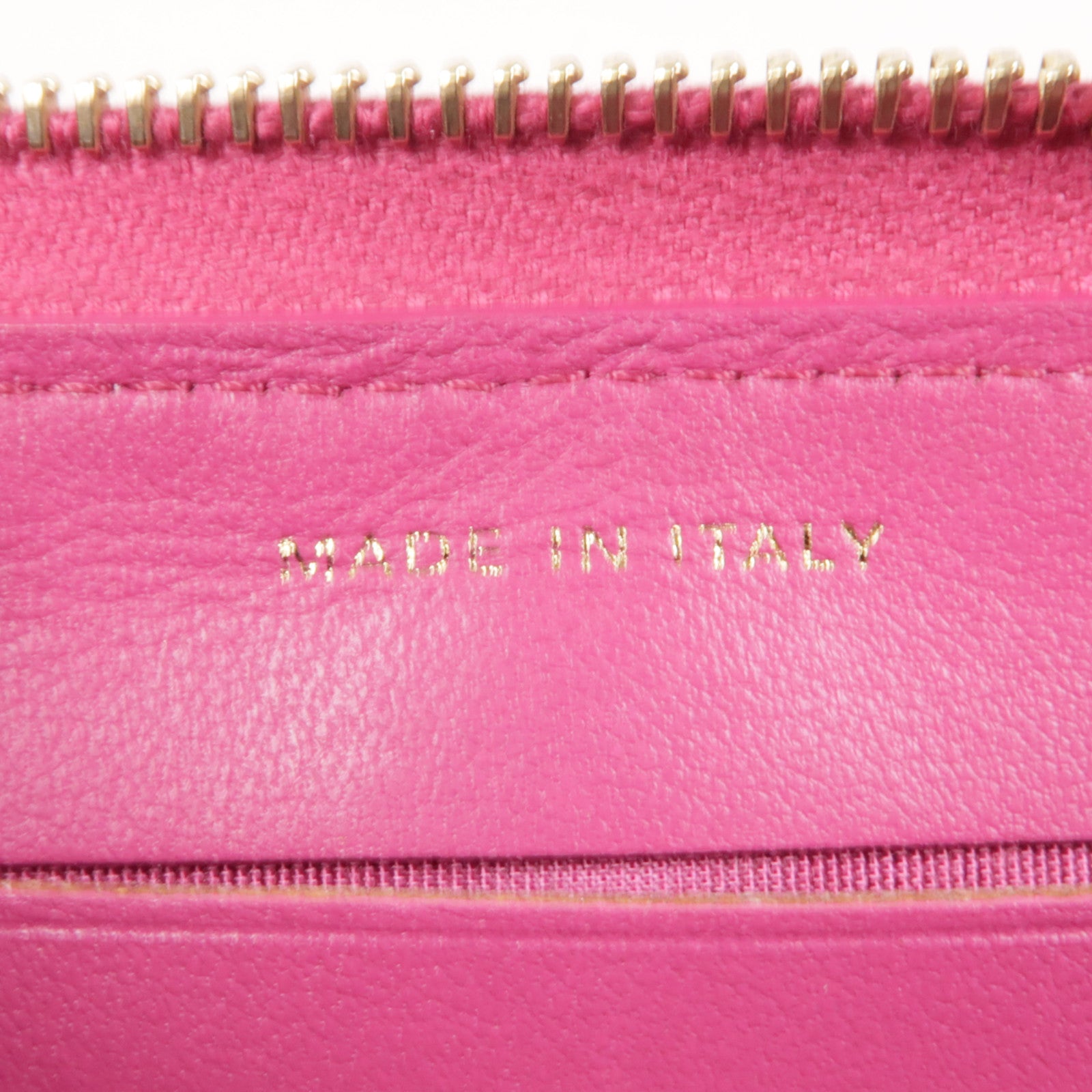 CHANEL 皮革Zipper Wallet金扣錢包