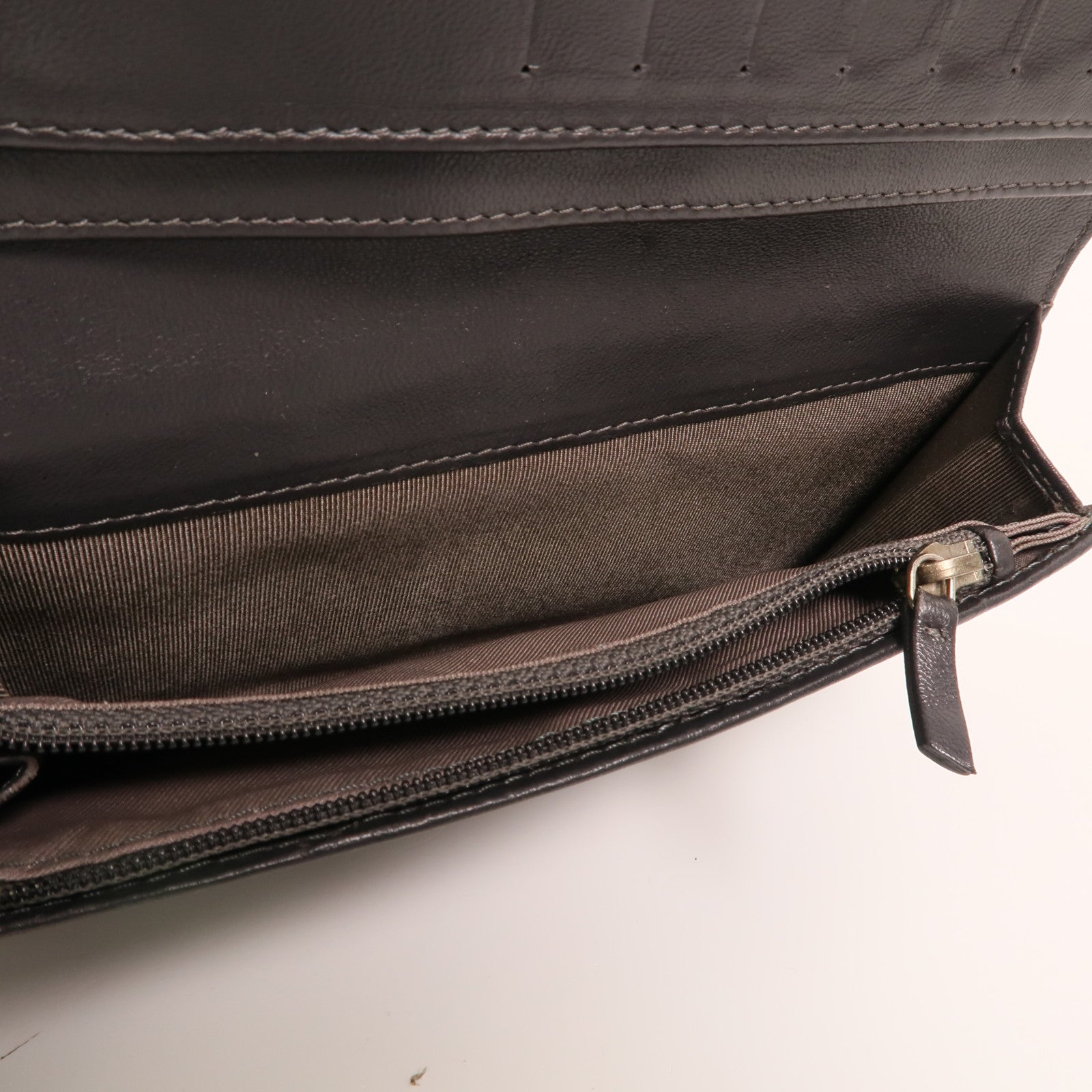 CHANEL 羊皮皮革Long Wallet銀扣長錢包