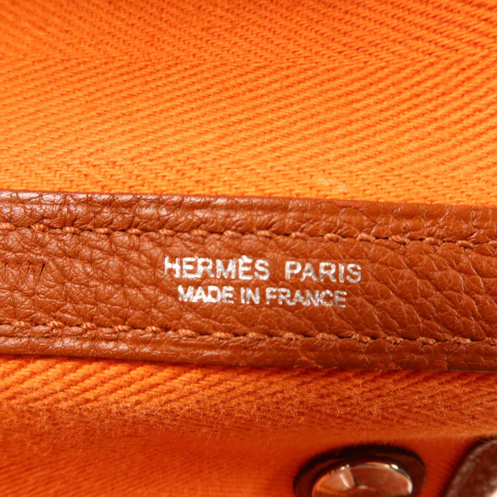 HERMES 帆布Garden Party PM手挽袋Orange
