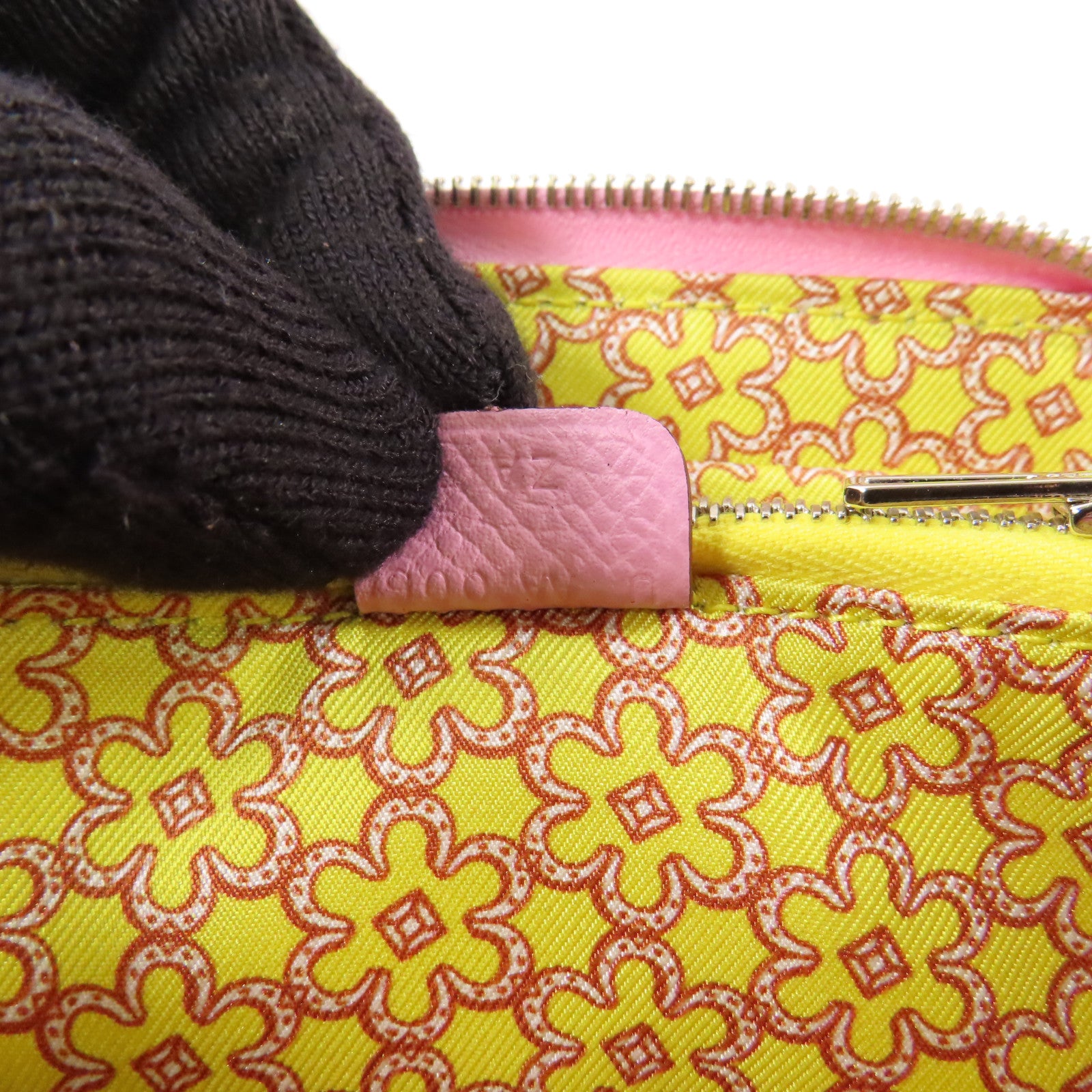 HERMES Epsom皮革Silk in Wallet銀扣錢包Rose Sakura(3Q)