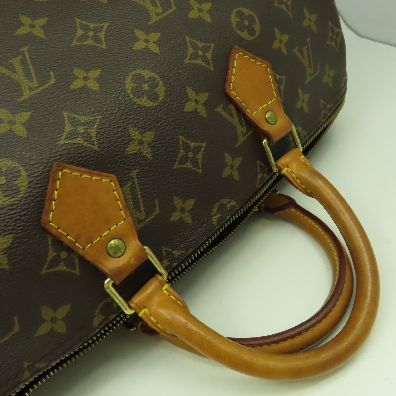 LOUIS VUITTON 【激減優惠】Monogram Speedy 35金扣手挽袋啡色