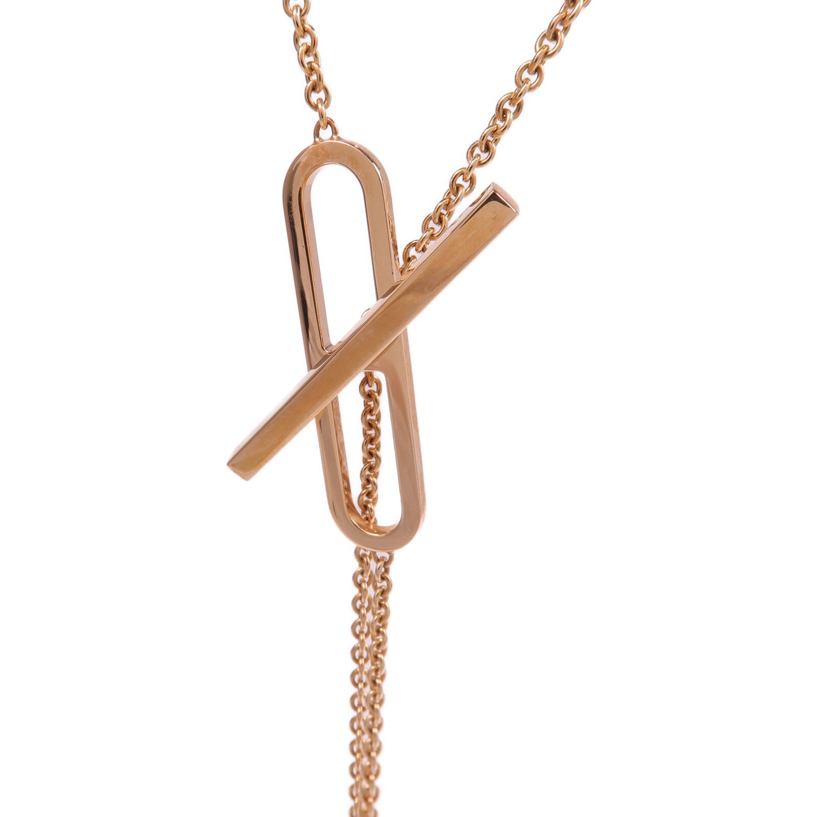 HERMES 【激減優惠】18K玫瑰金Ever Chaine d'ancre Long Lariat Necklace項鍊