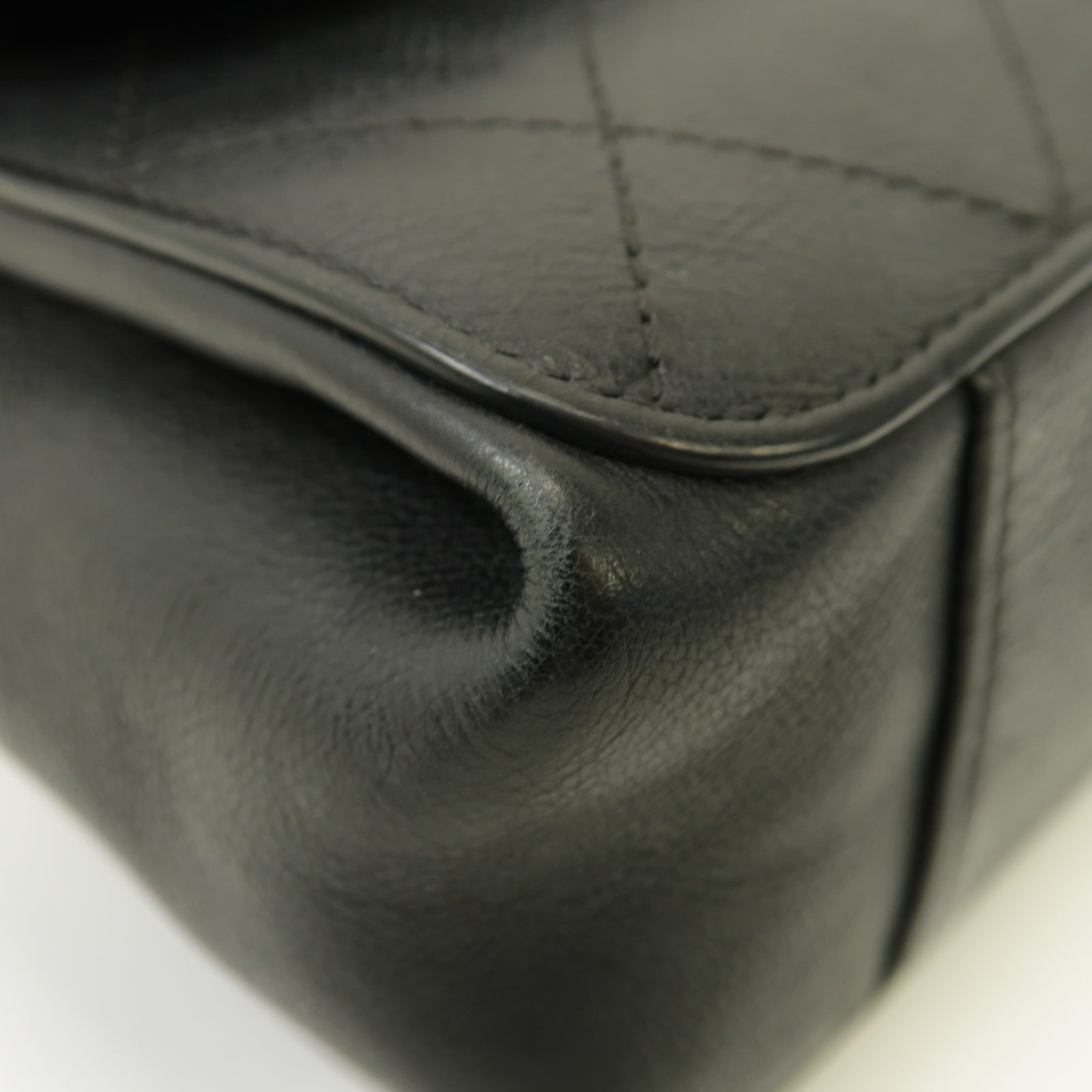 CHANEL 【激減優惠】菱格牛皮皮革Chain Shoulder Bag金扣鏈帶肩背袋黑色