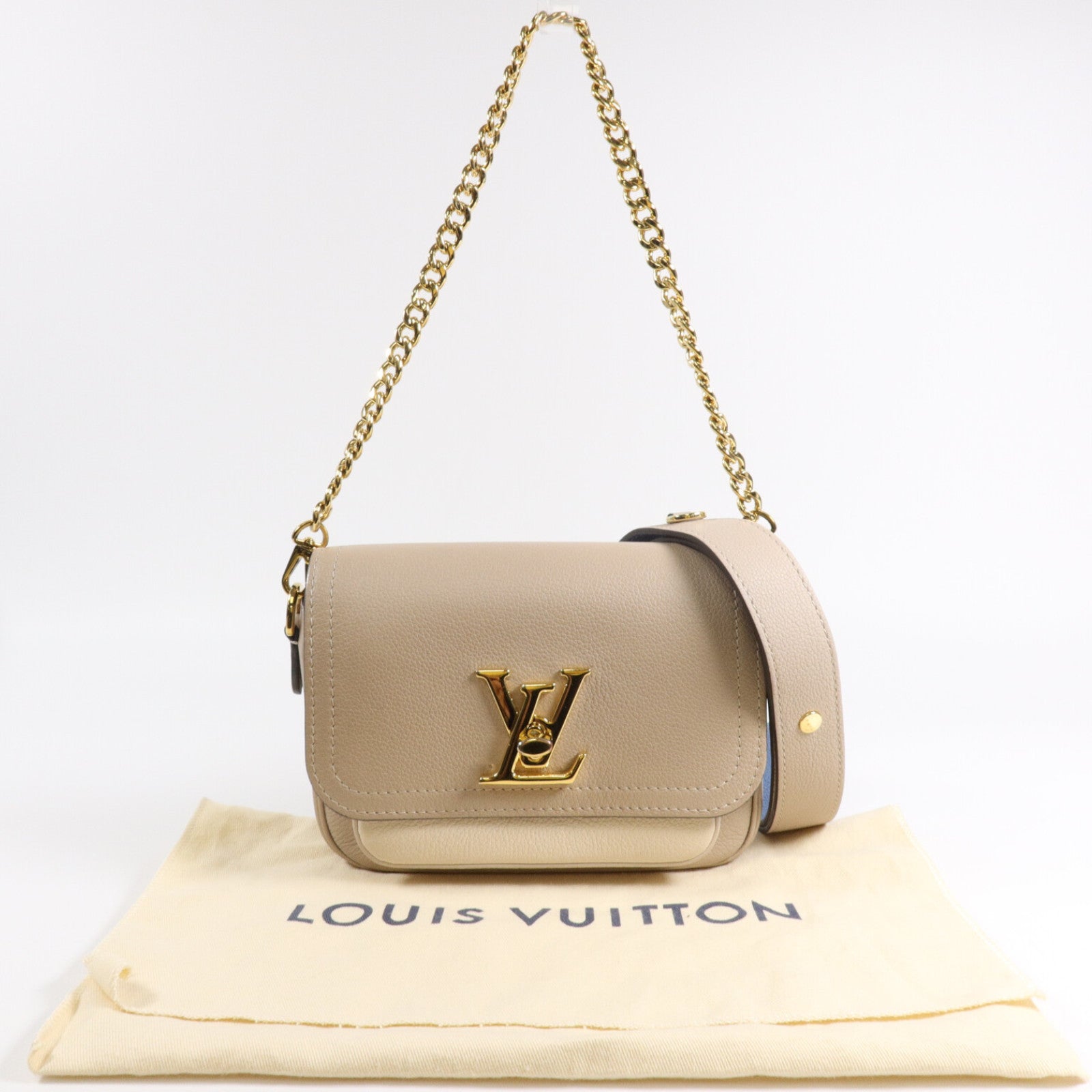 LOUIS VUITTON 牛皮皮革Lockme Tender手挽肩背兩用袋