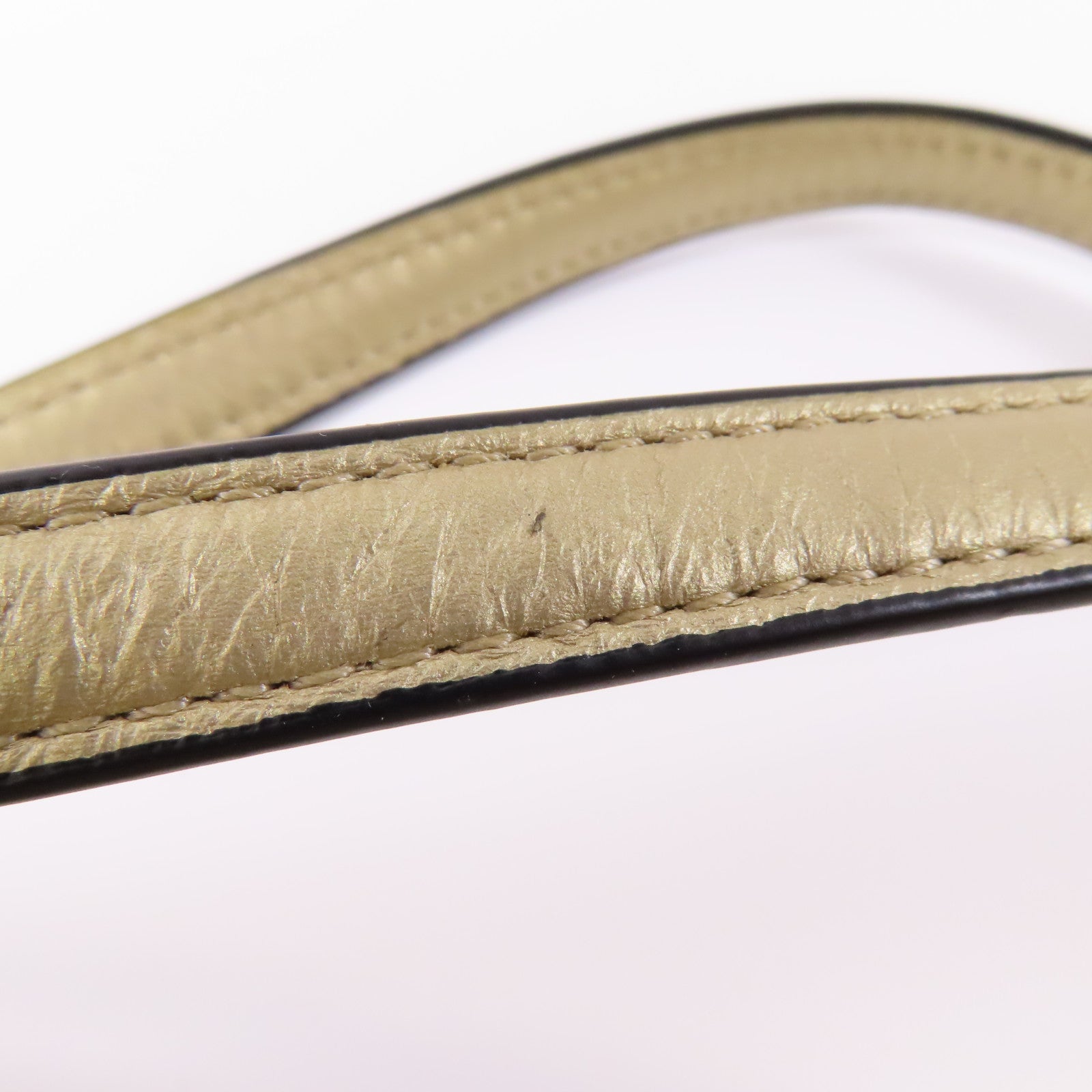 COACH 牛皮皮革Shoulder Bag金扣手挽袋金色