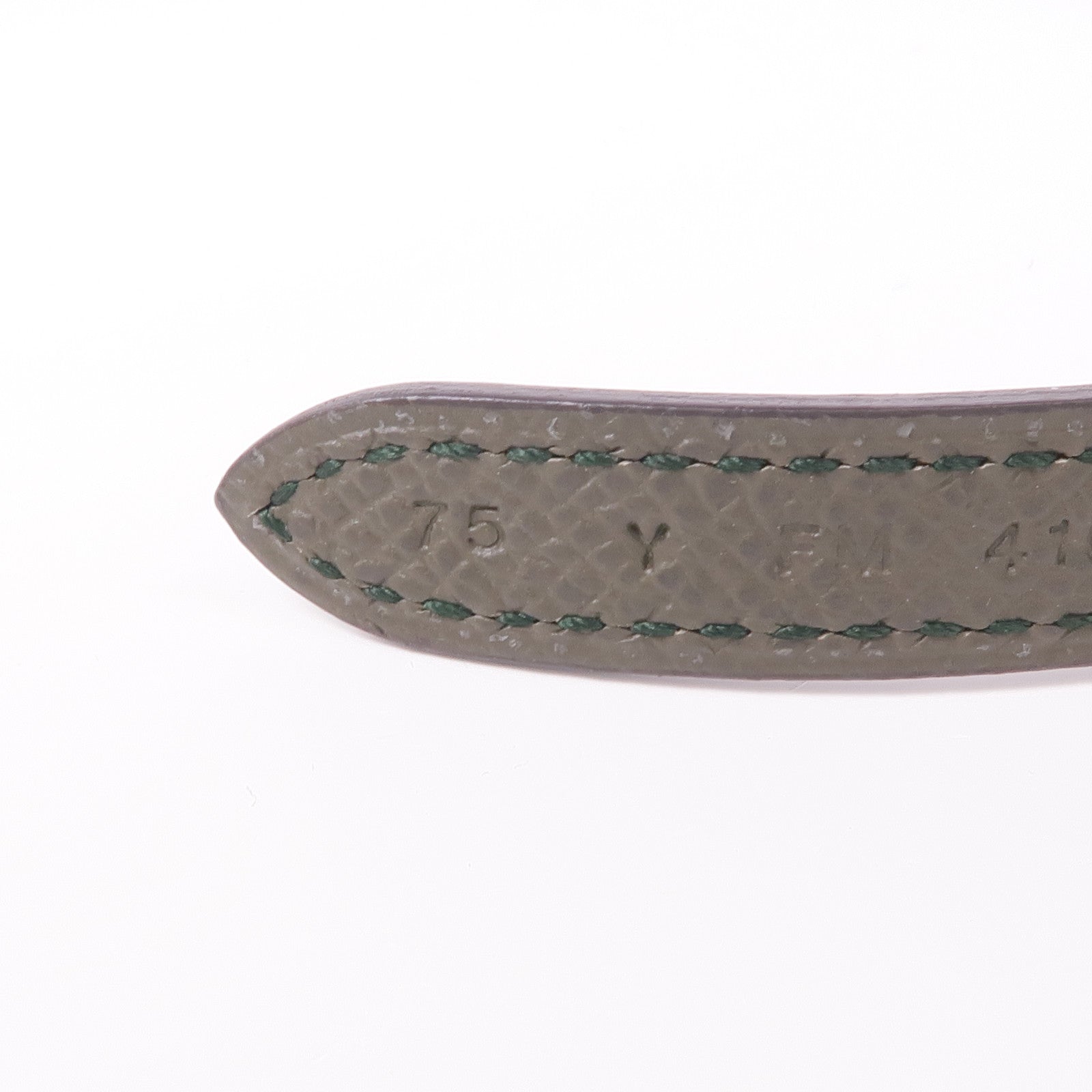 HERMES GHW Belt Veau Epsom Leather Dark Green