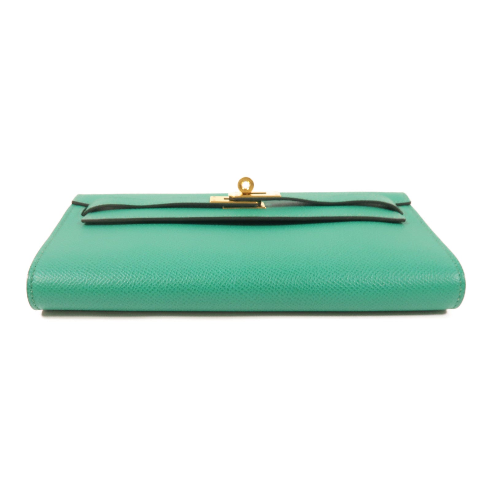 HERMES Epsom皮革Kelly To Go金扣肩背袋6W Menthe