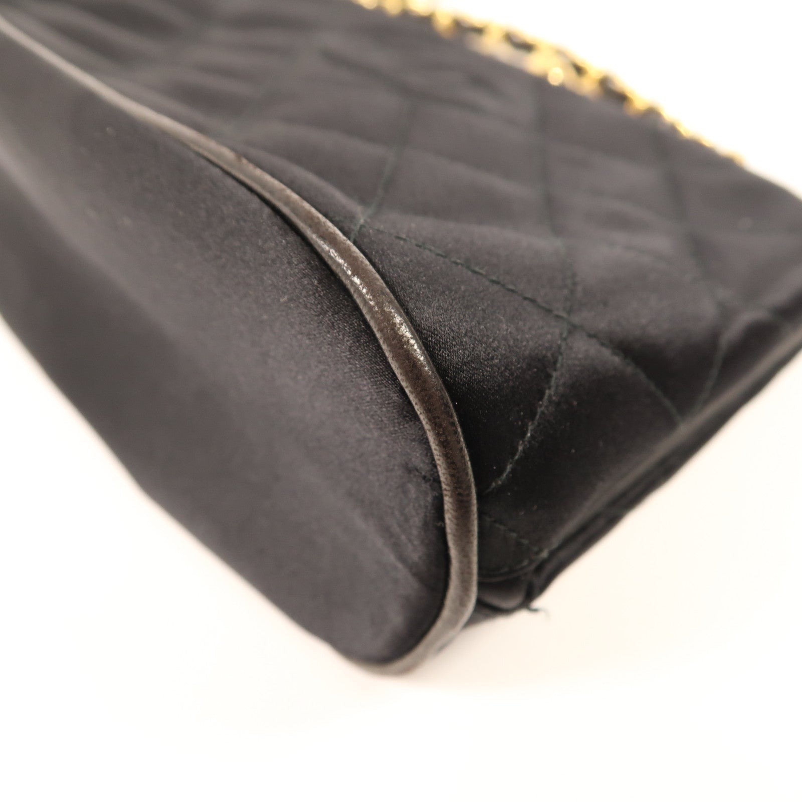 CHANEL 【激減優惠】絲質Shoulder Bag金扣鏈帶肩背袋