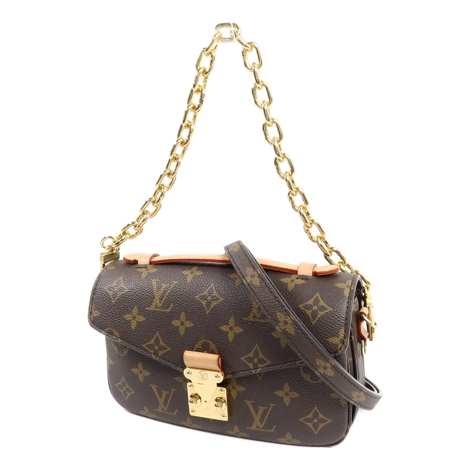 LOUIS VUITTON Monogram Pochette Metis East West手挽肩背兩用袋