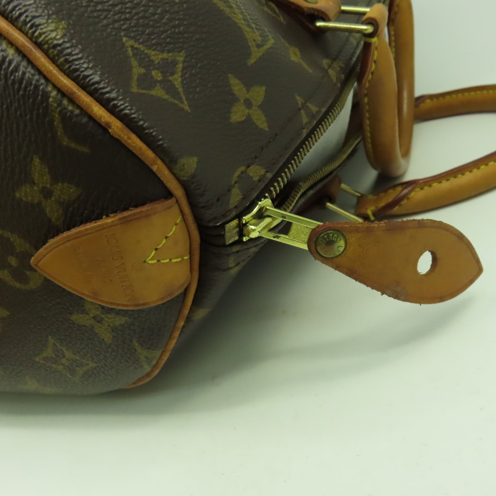 LOUIS VUITTON 【激減優惠】Monogram Speedy 35金扣手挽袋啡色