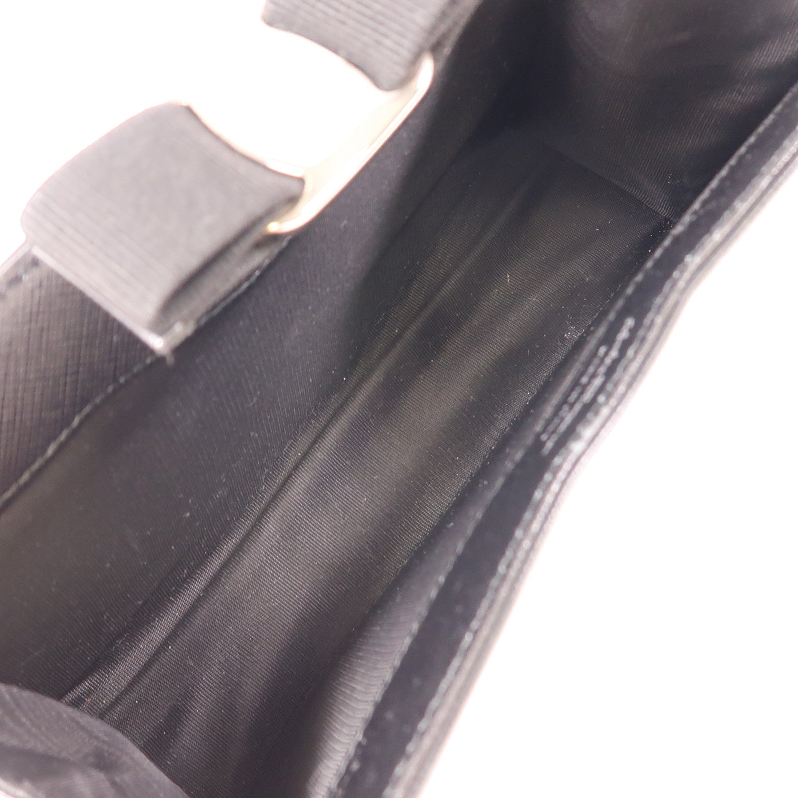 Salvatore Ferragamo 牛皮皮革Chain Bag銀扣鏈帶肩背袋
