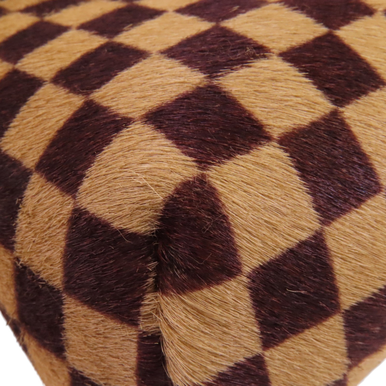 LOUIS VUITTON Damier Azur Pony Hair Sauvage Gazelle金扣肩背袋