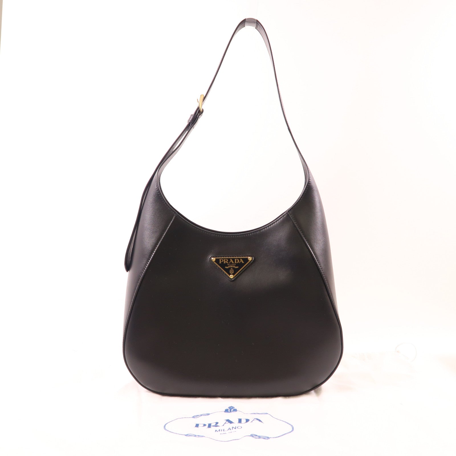 PRADA 牛皮皮革Shoulder Bag金扣肩背袋