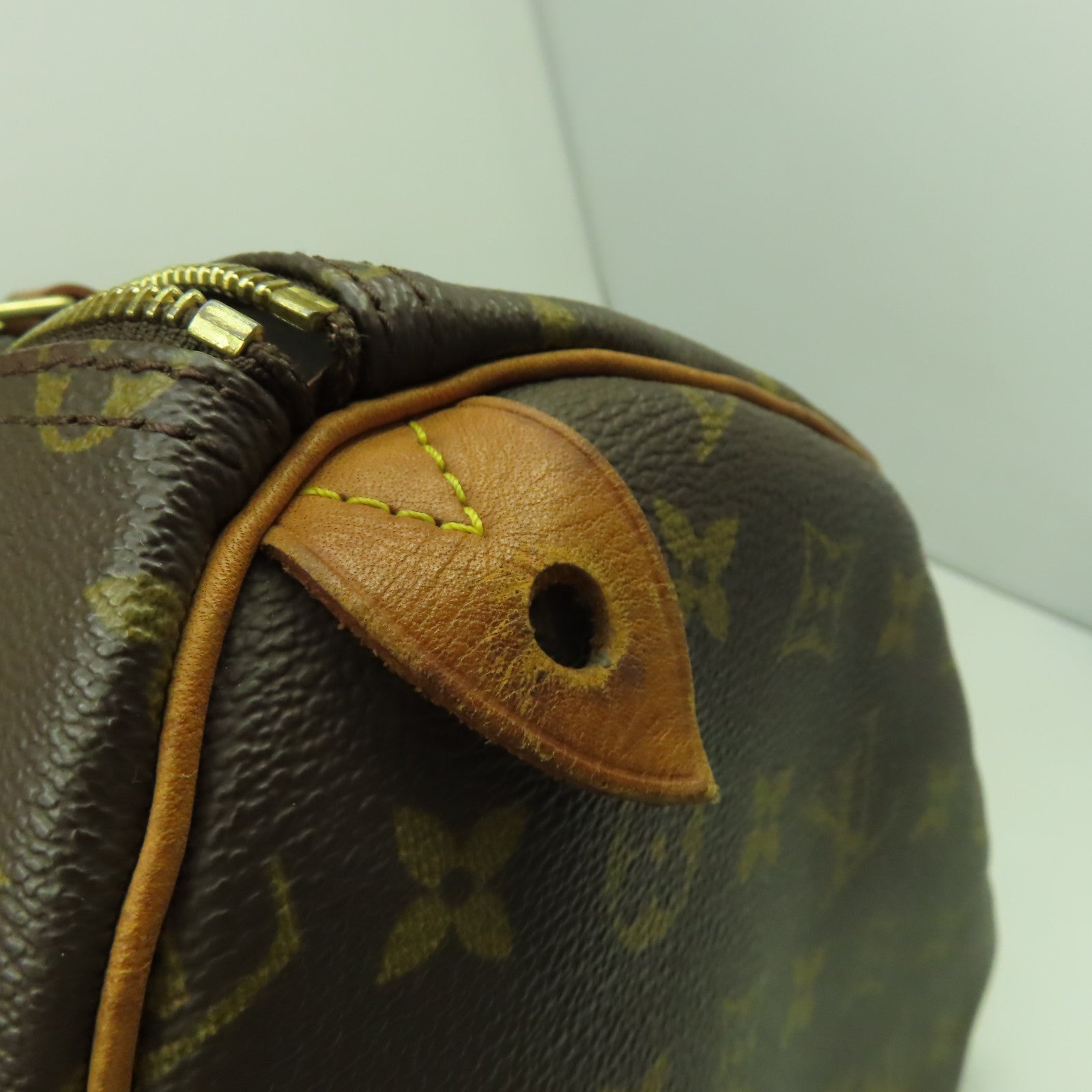 LOUIS VUITTON 【激減優惠】Monogram Speedy 35金扣手挽袋啡色