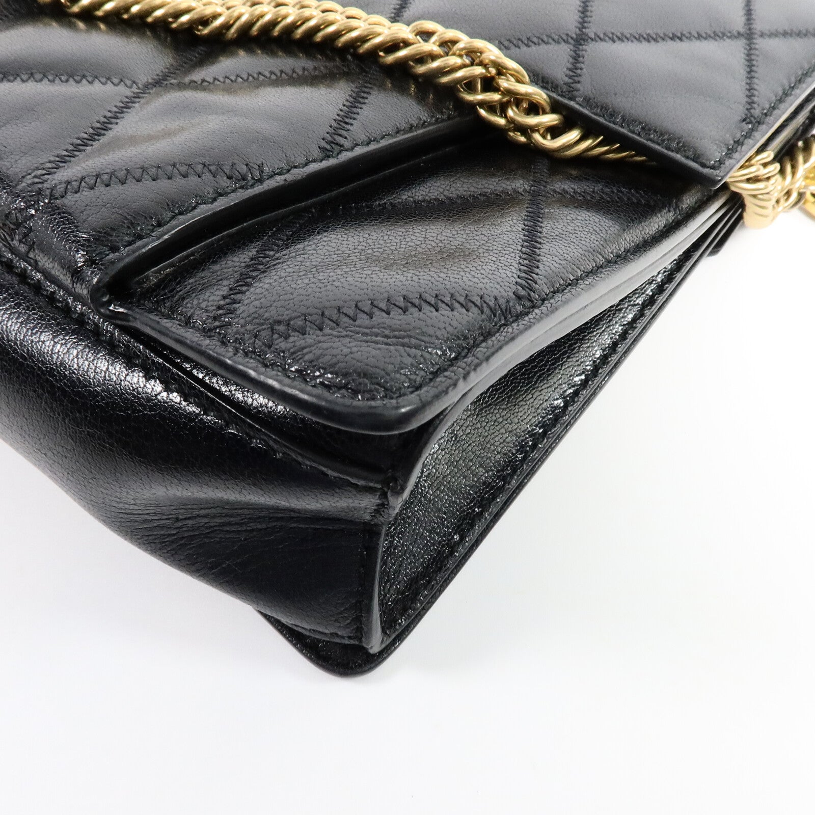 GIVENCHY 山羊皮皮革GV3 Flap Bag Medium鏈帶肩背袋