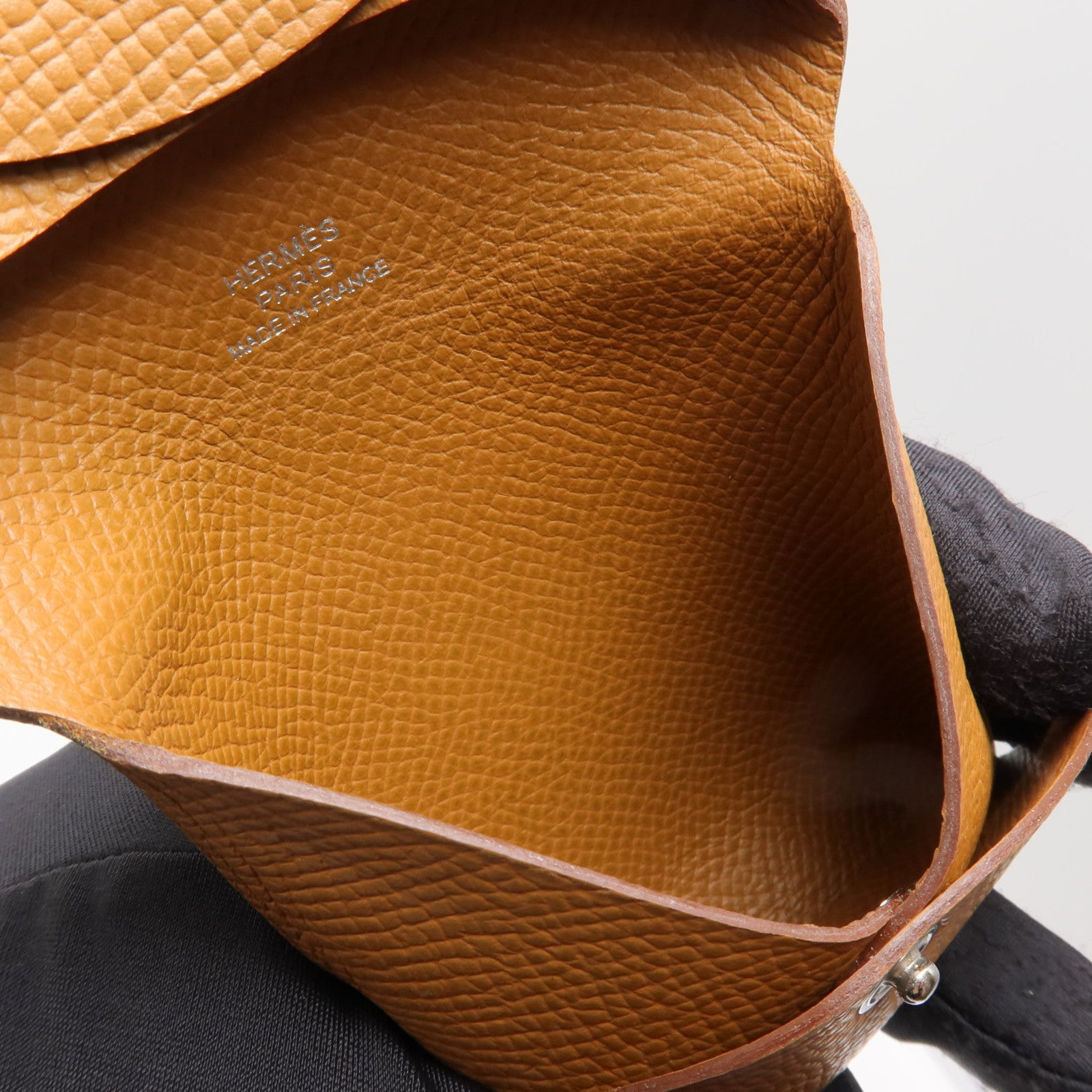 HERMES Epsom皮革Bastia Coin Case零錢包Gold