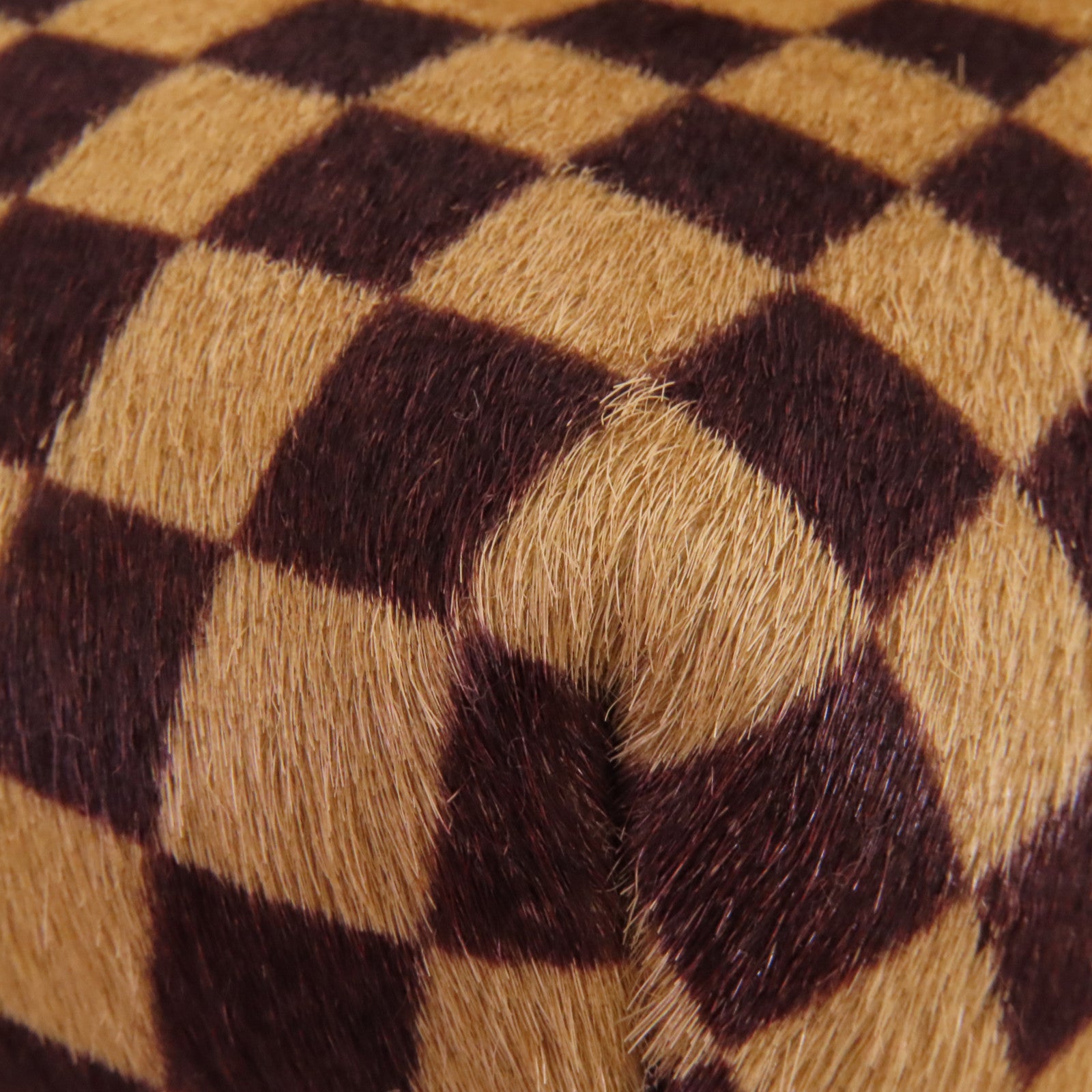 LOUIS VUITTON Damier Azur Pony Hair Sauvage Gazelle金扣肩背袋