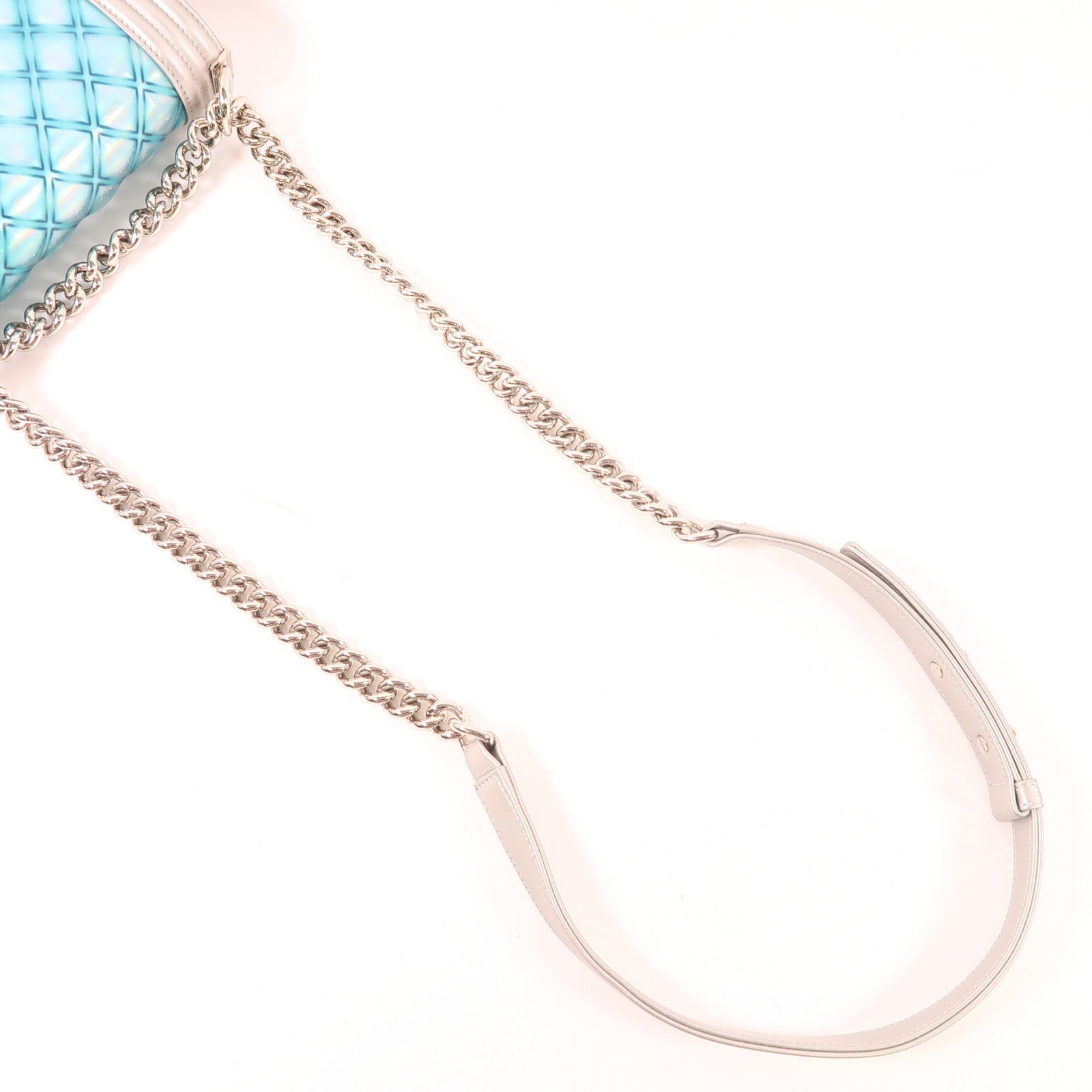 CHANEL 皮革Boy 20銀扣肩背袋