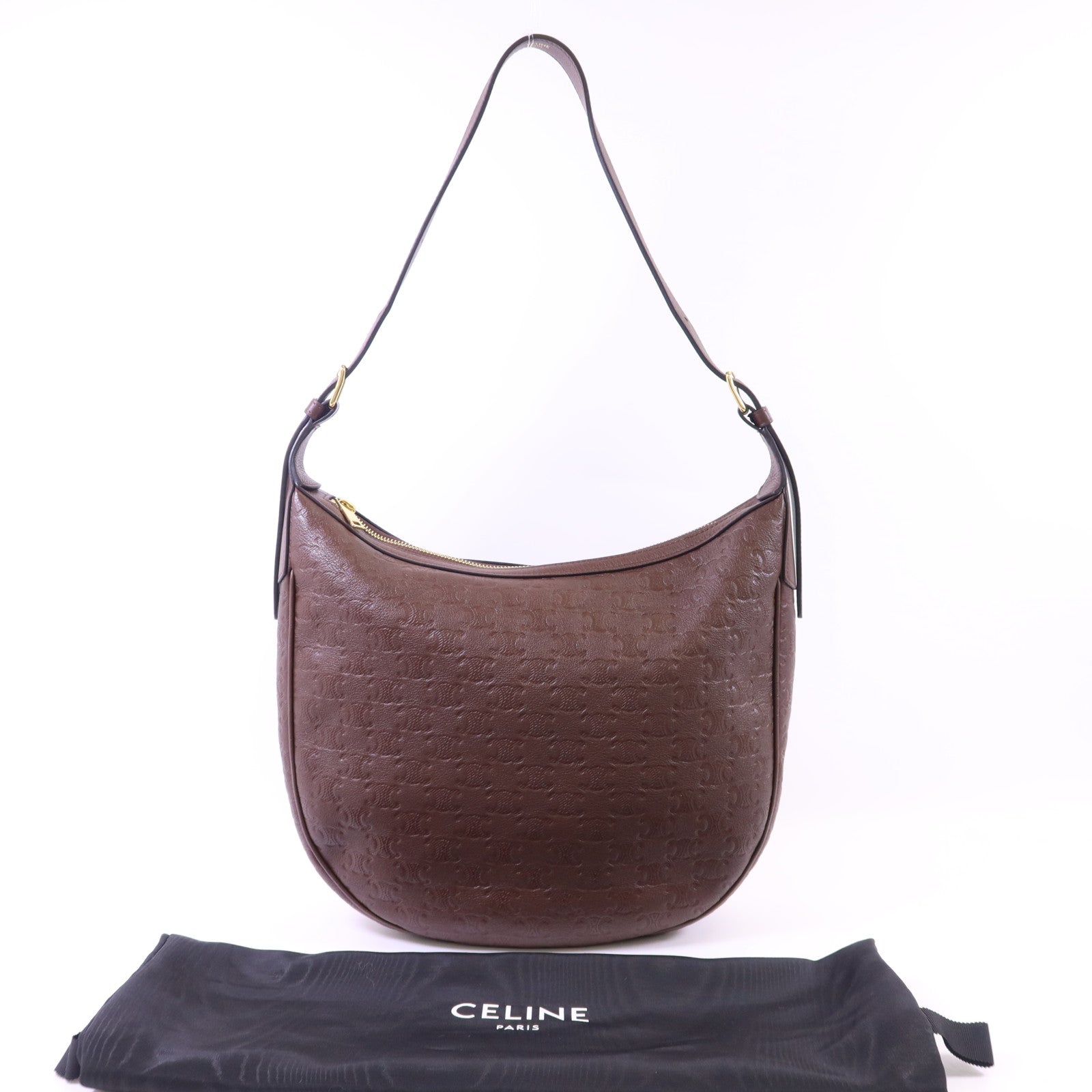 CELINE 【激減優惠】牛皮皮革Heloise Bag金扣肩背袋