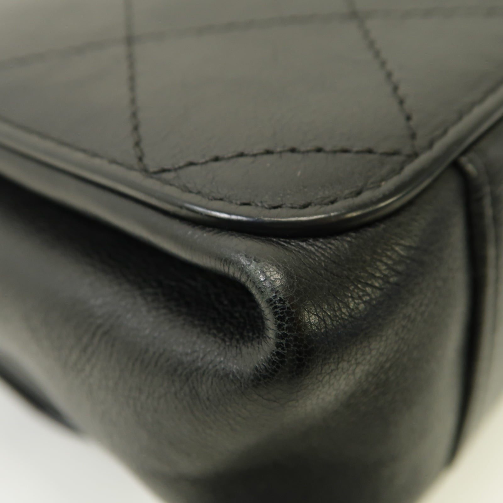 CHANEL 【激減優惠】菱格牛皮皮革Chain Shoulder Bag金扣鏈帶肩背袋黑色