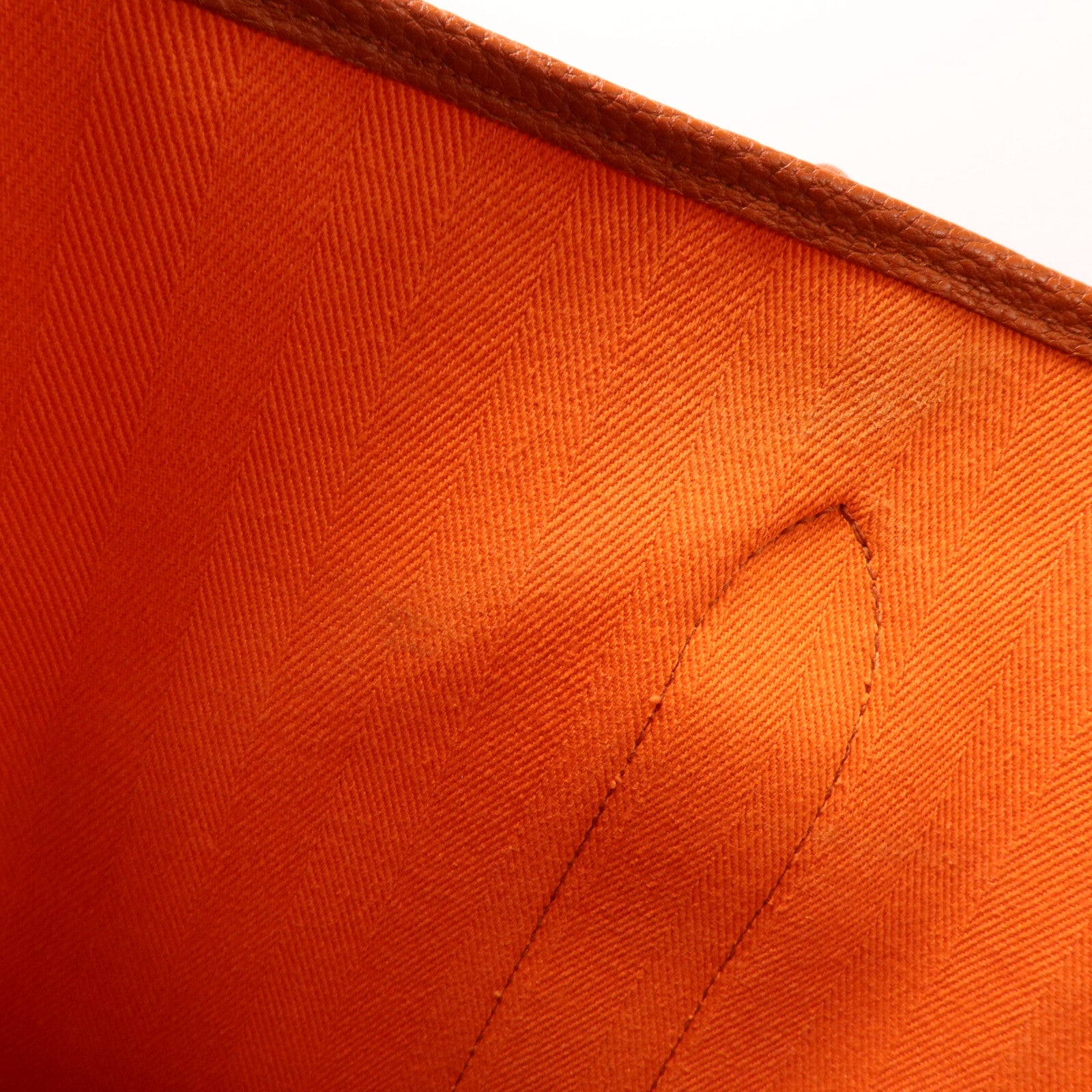 HERMES 帆布Garden Party PM手挽袋Orange