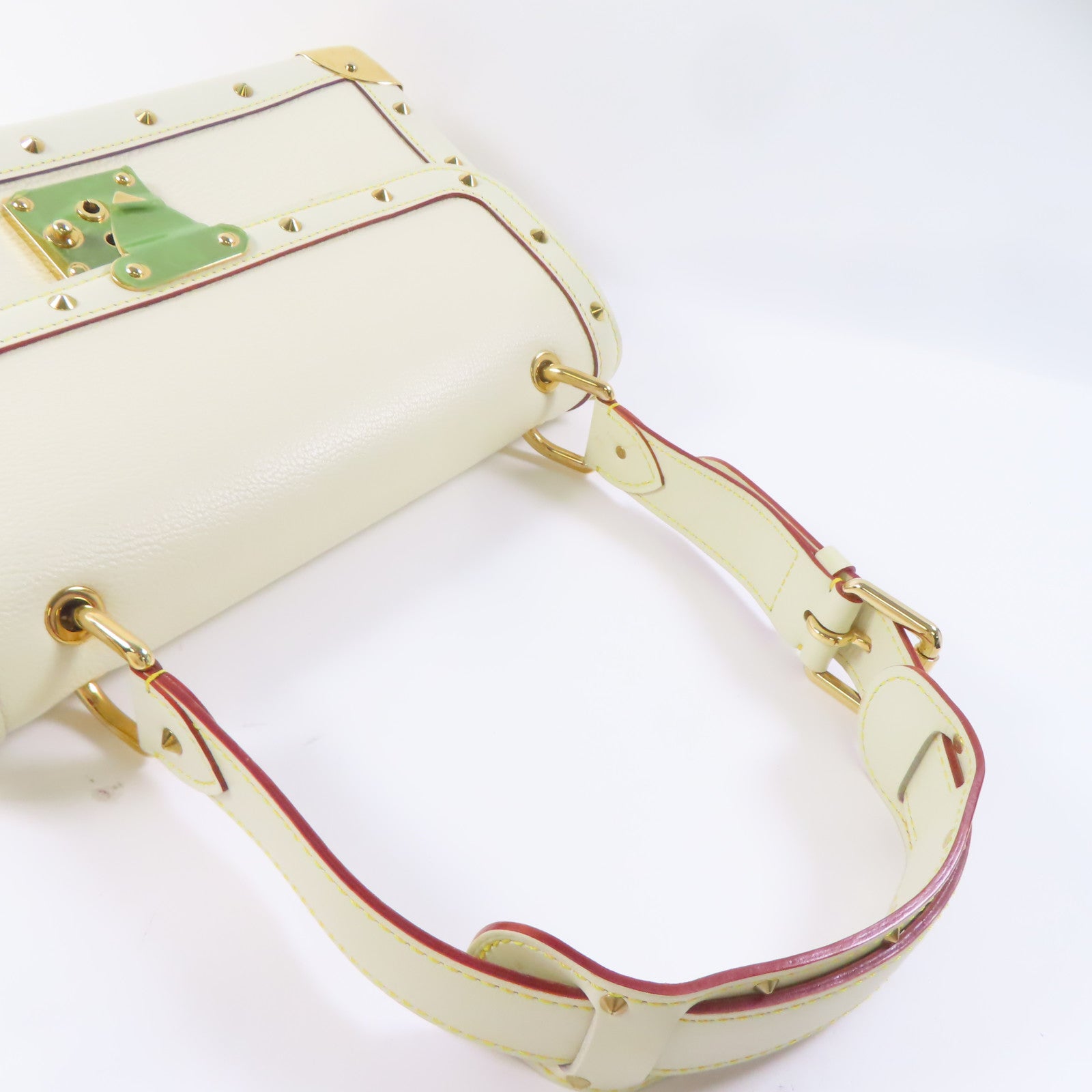 LOUIS VUITTON 皮革Le Talentueux金扣肩背袋白色
