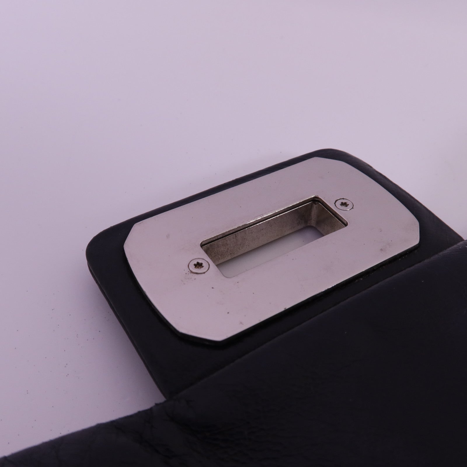 CHANEL 牛皮皮革Chain Shoulder銀扣鏈帶肩背袋