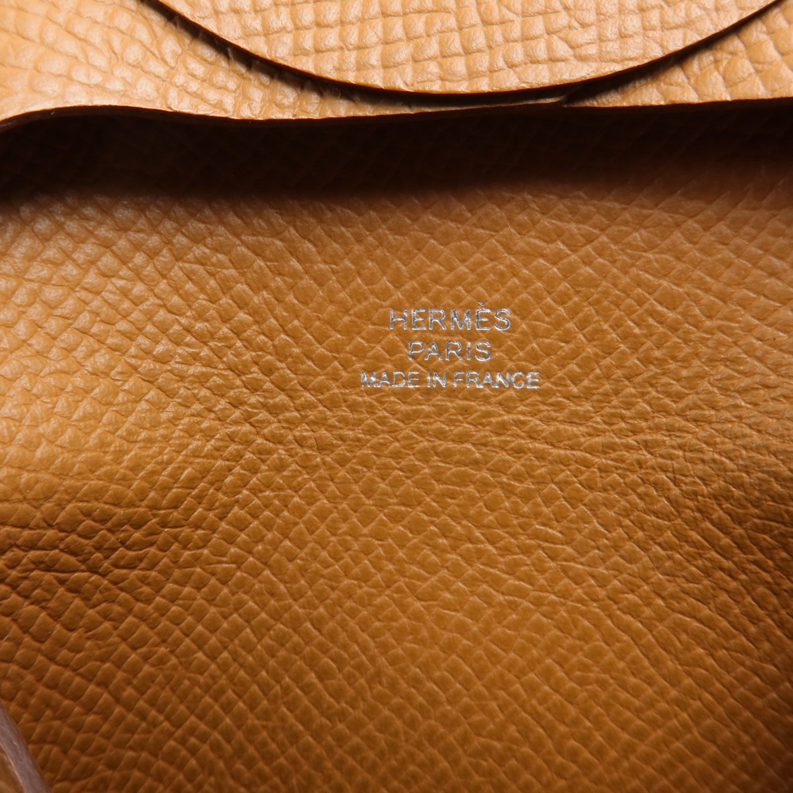 HERMES Epsom皮革Bastia Coin Case零錢包Gold