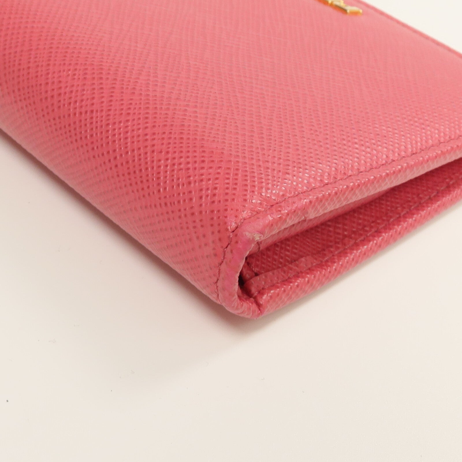 PRADA Saffianop皮革Wallet金扣錢包