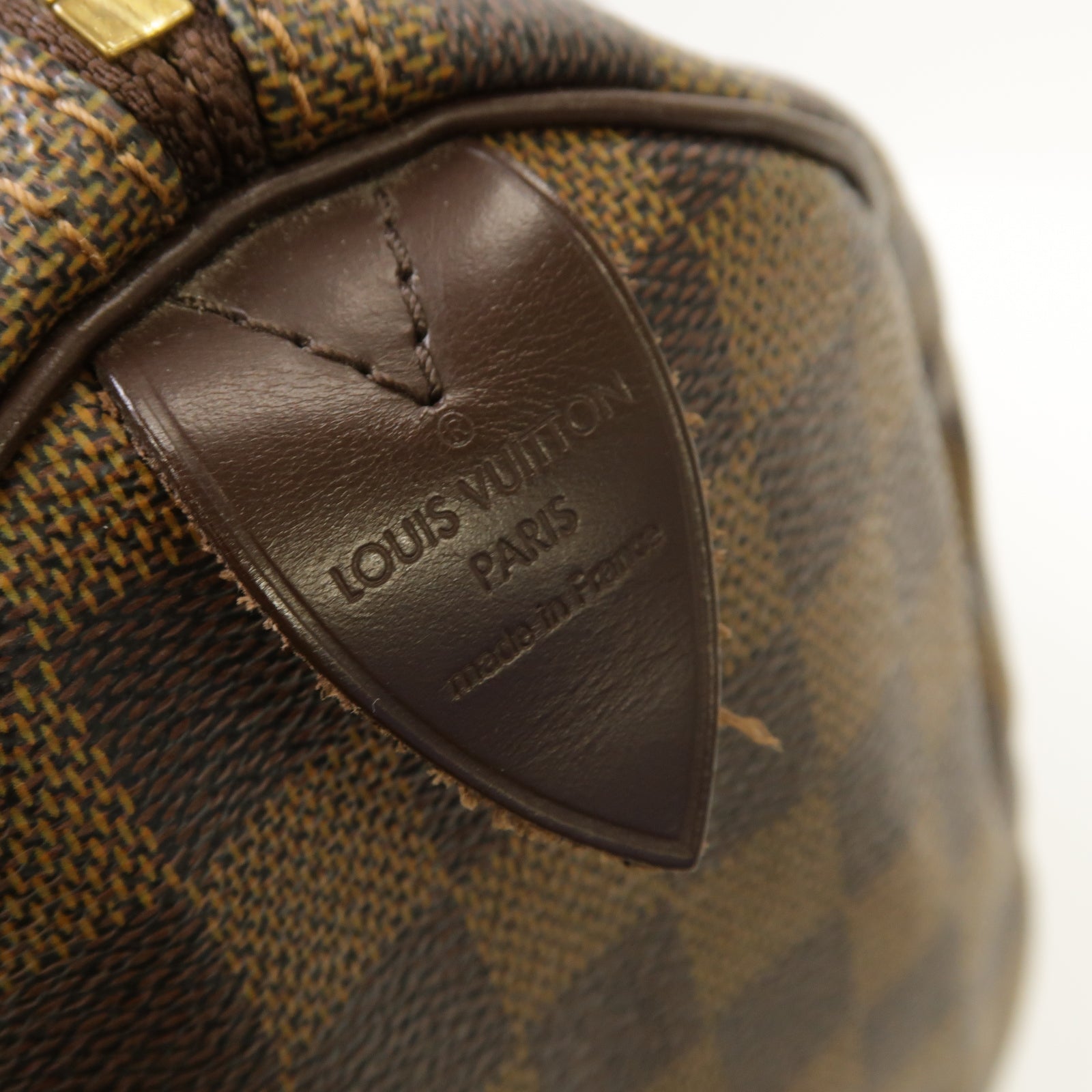 LOUIS VUITTON **【激減優惠】Damier Ebene Speedy 30金扣手挽袋棕色